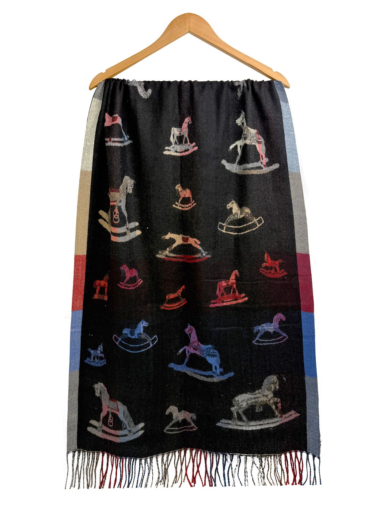 SF26138-421 Horse Print Reversible Scarf