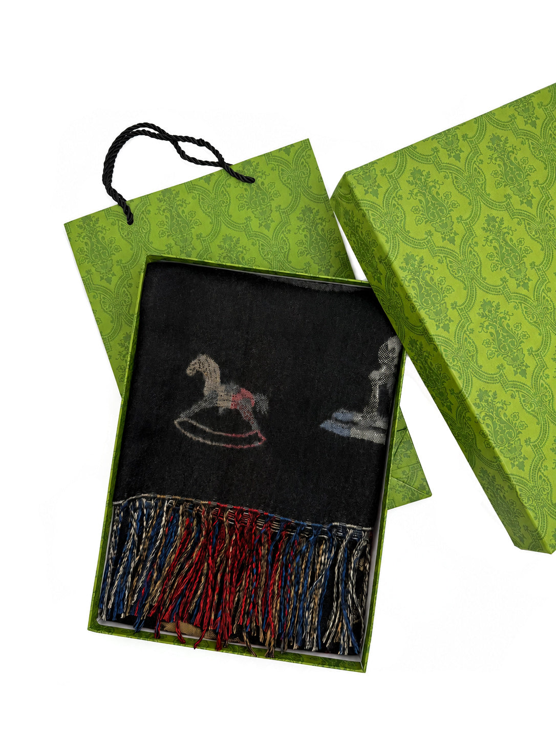 SF26138-421 Horse Print Reversible Scarf
