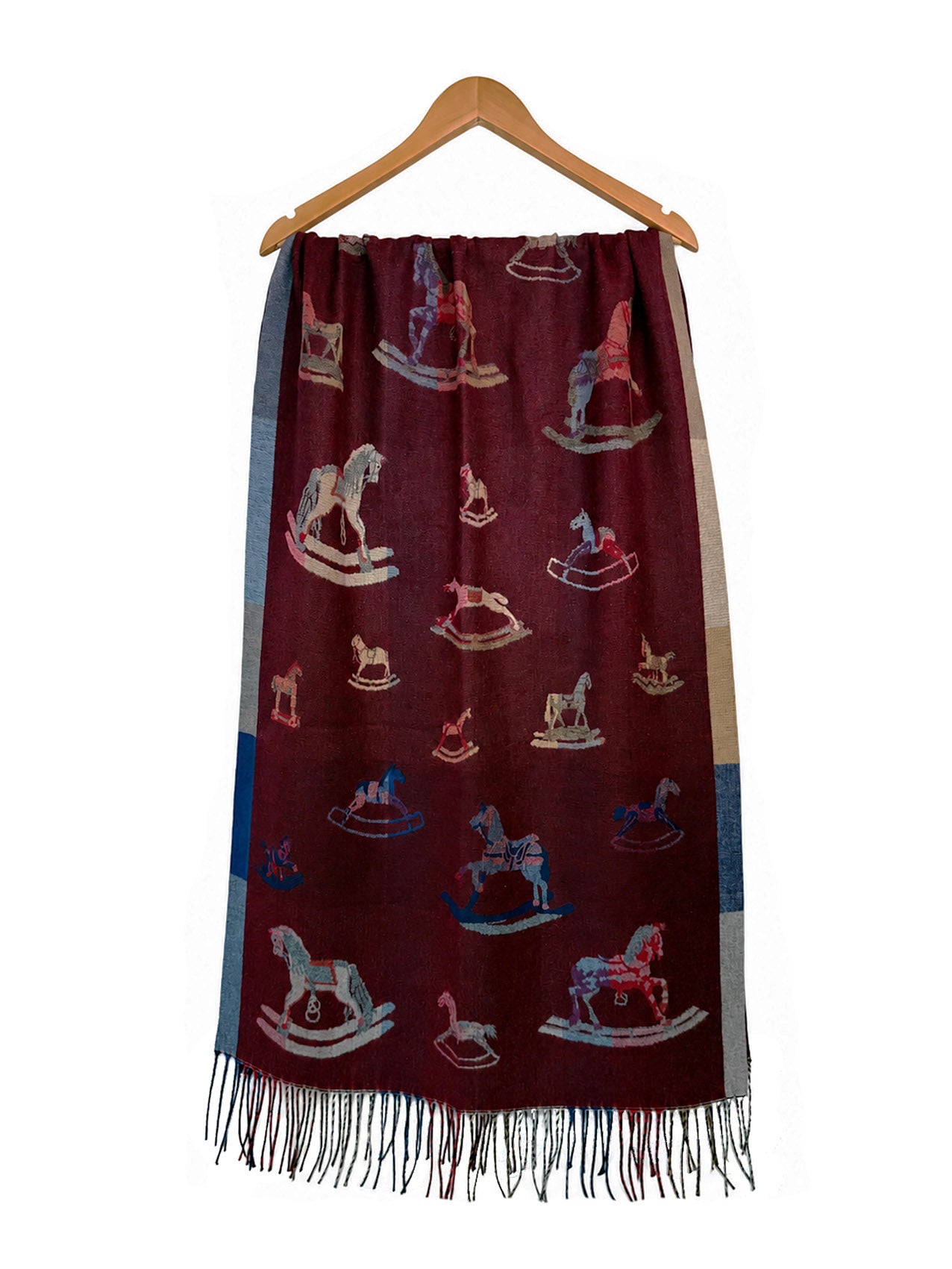 SF26138-421 Horse Print Reversible Scarf