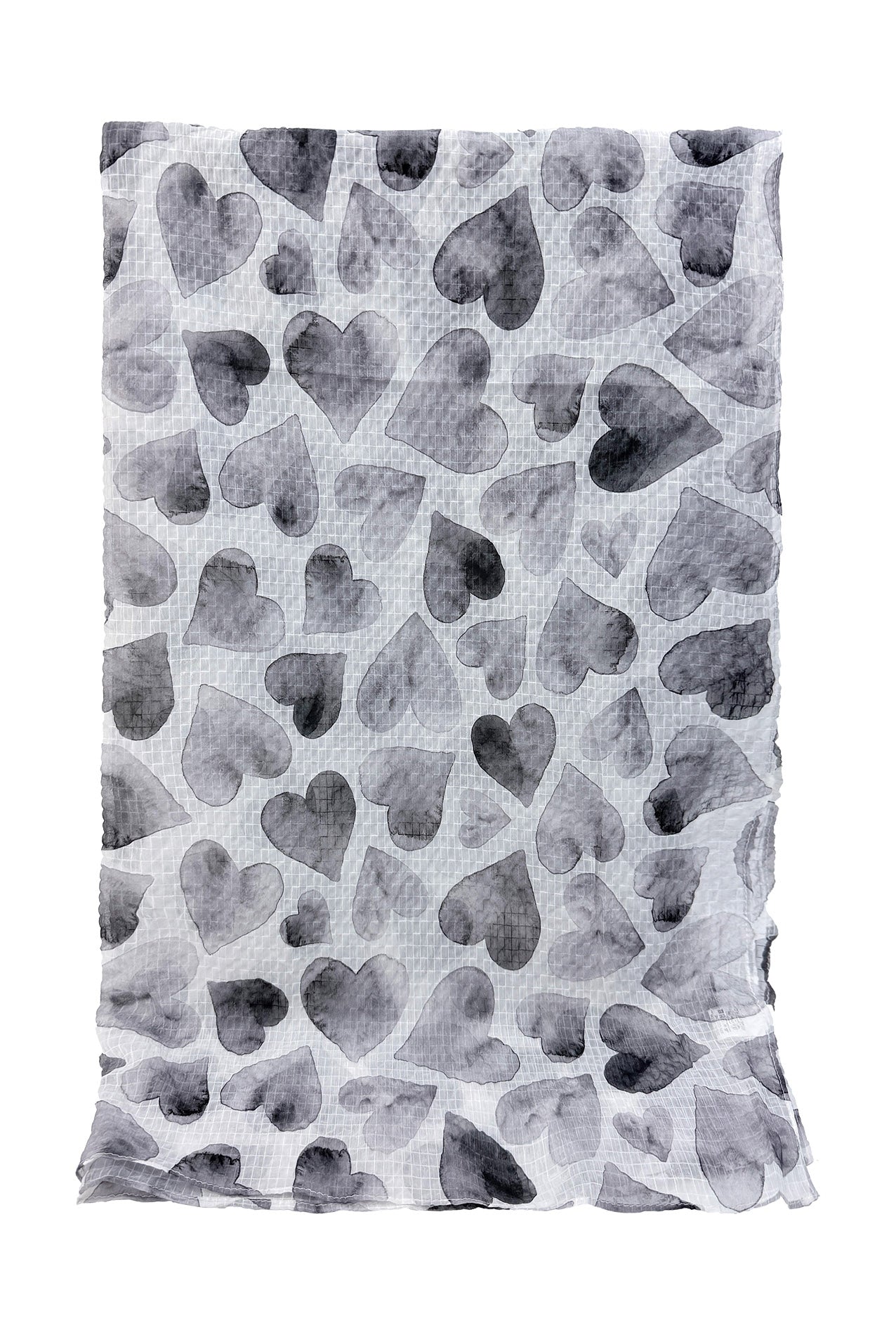 SF26140-361 Hearts Print Cotton Mix Scarf