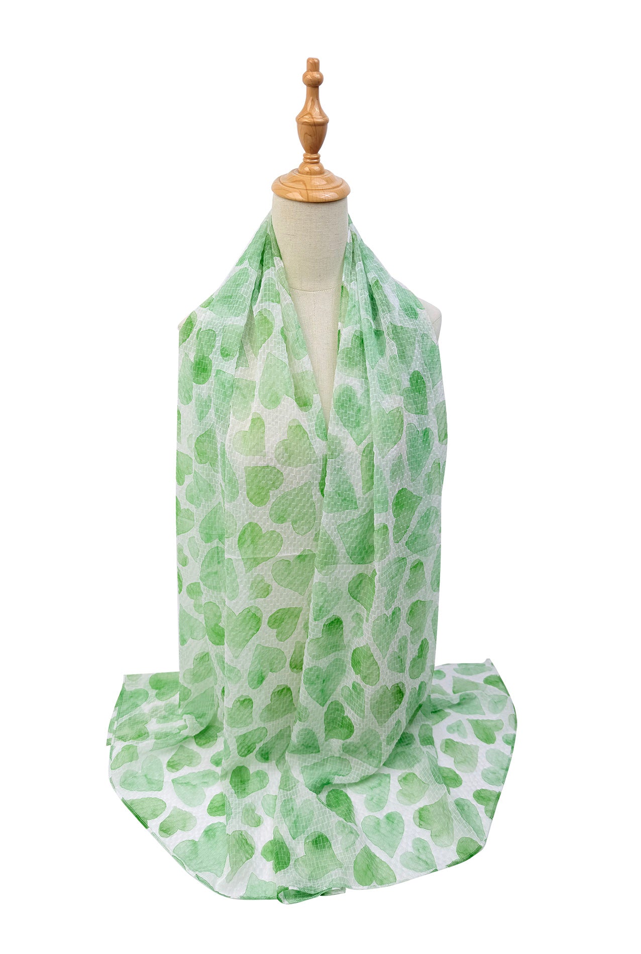 SF26140-361 Hearts Print Cotton Mix Scarf