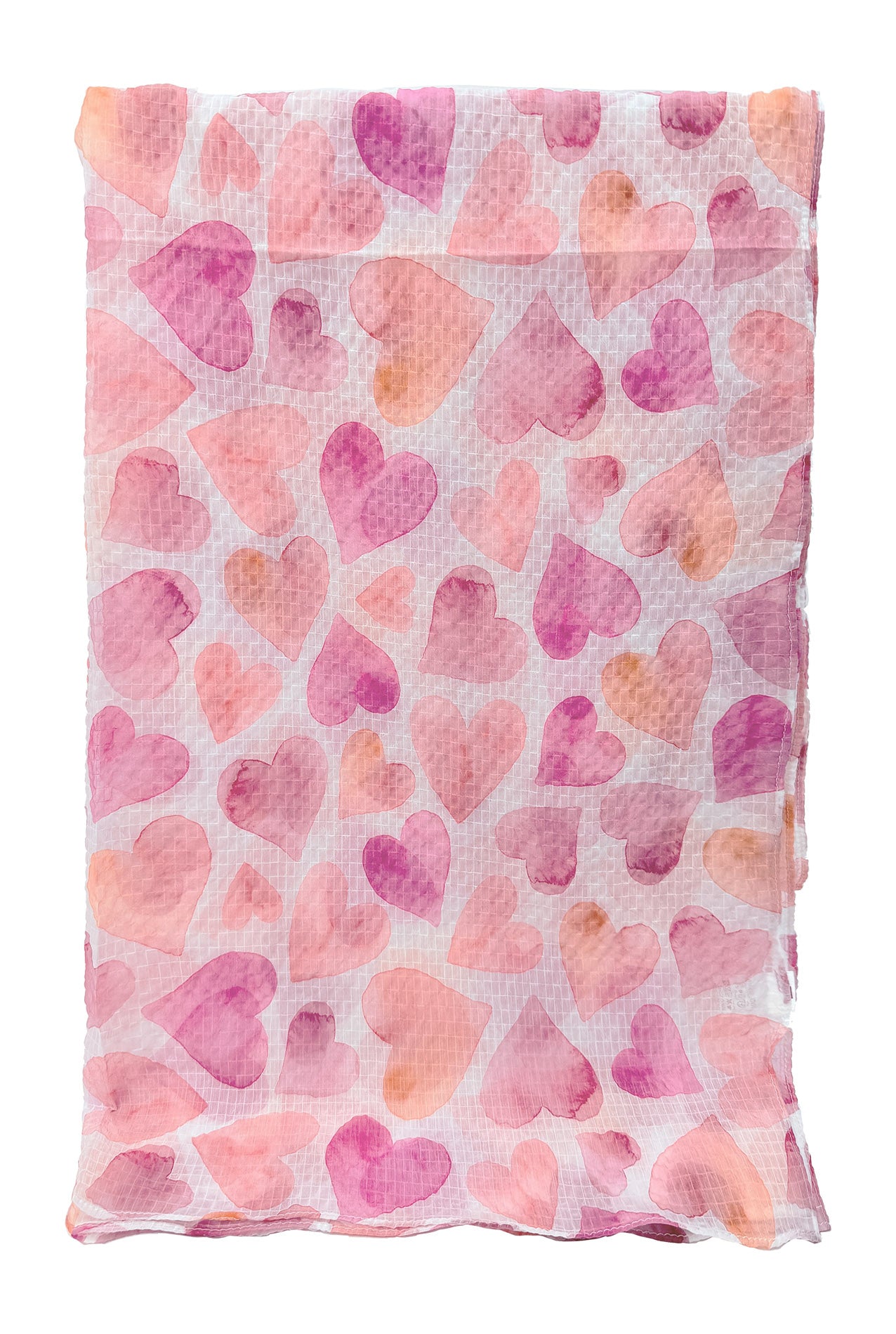 SF26140-361 Hearts Print Cotton Mix Scarf