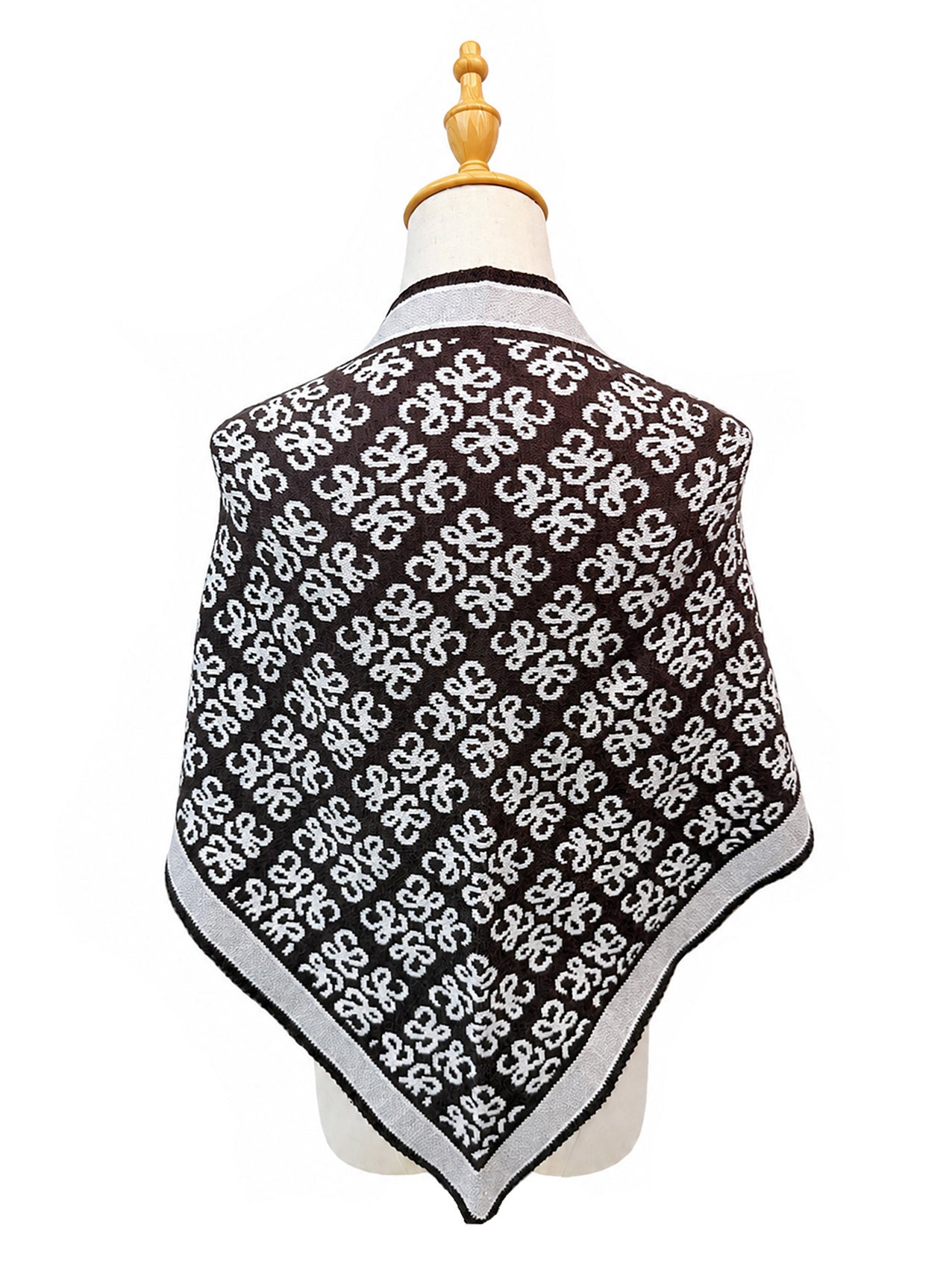 SF26145-435 Ditsy Clover Print Triangle Scarf