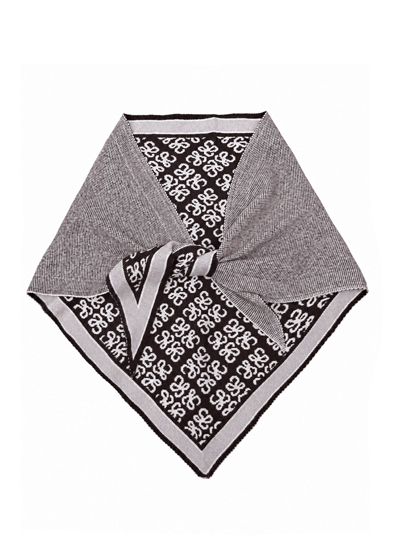 SF26145-435 Ditsy Clover Print Triangle Scarf
