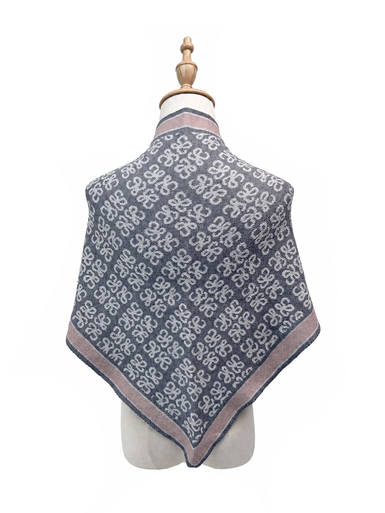 SF26145-435 Ditsy Clover Print Triangle Scarf