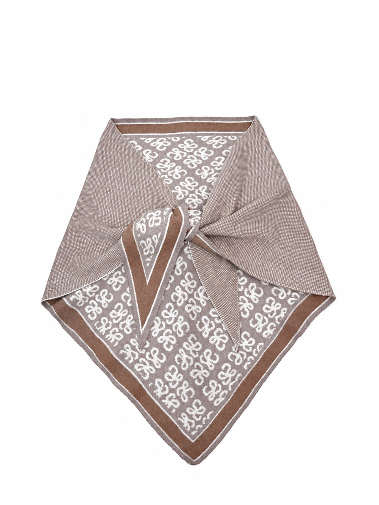SF26145-435 Ditsy Clover Print Triangle Scarf