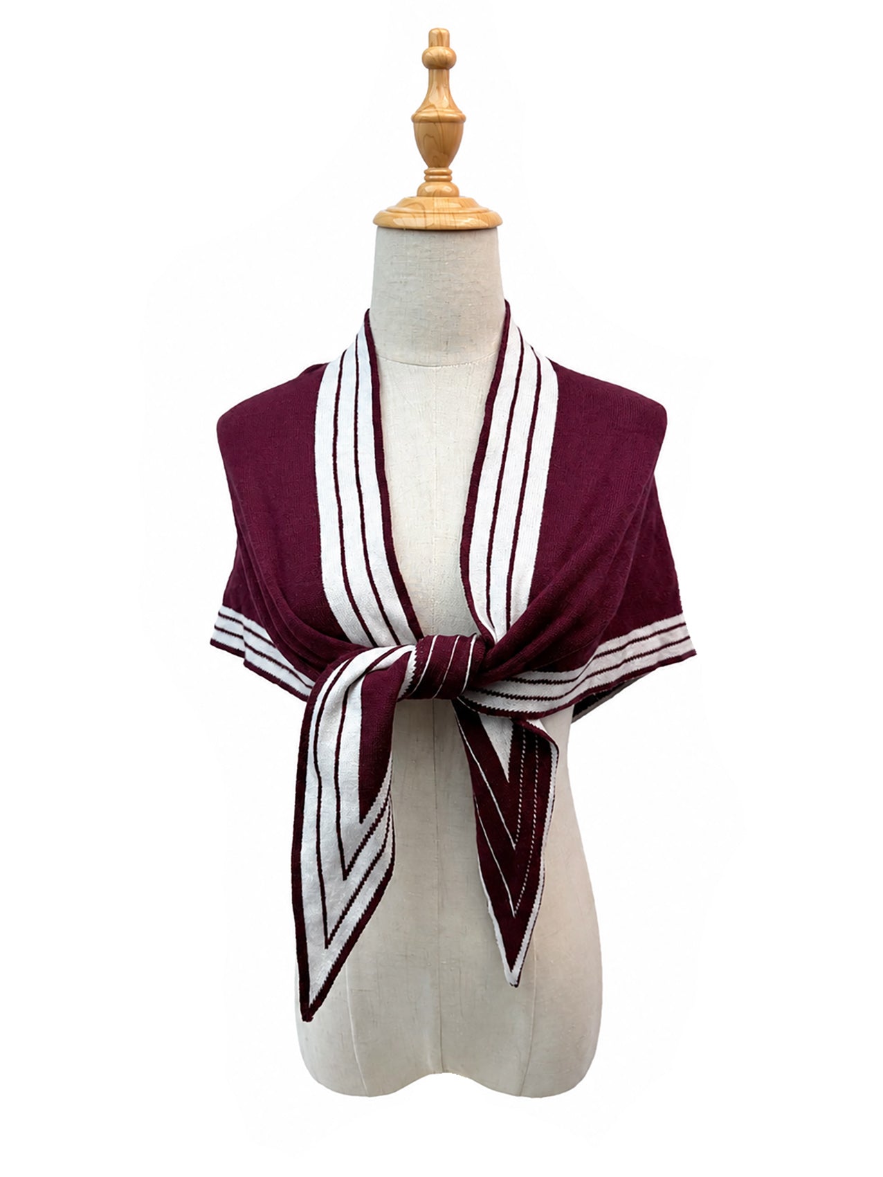SF26145-436 Varsity Stripe Triangle Scarf