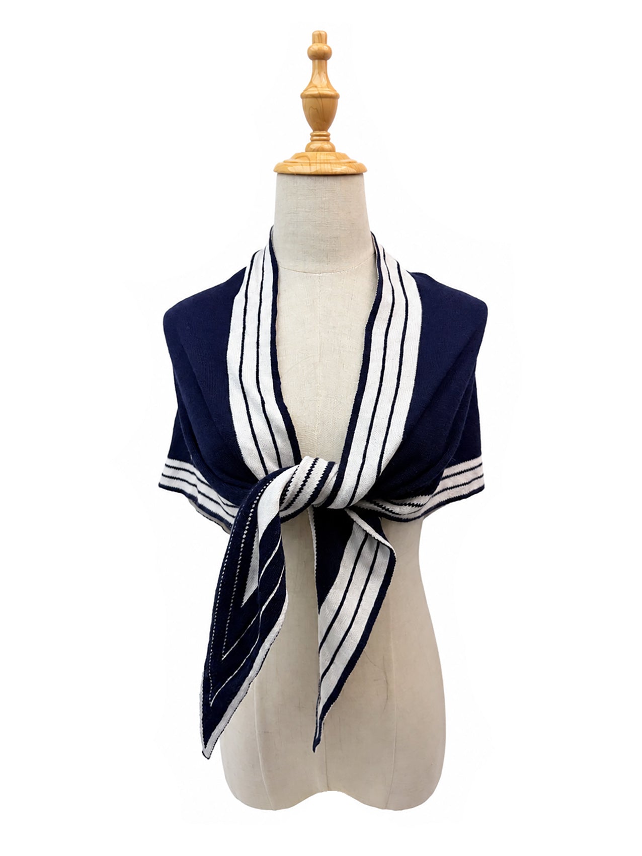 SF26145-436 Varsity Stripe Triangle Scarf