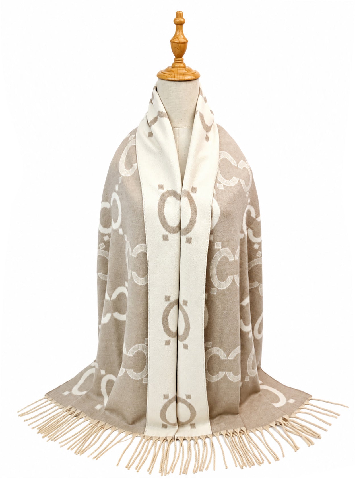 SF26150-433 Monogram Chain Print Scarf