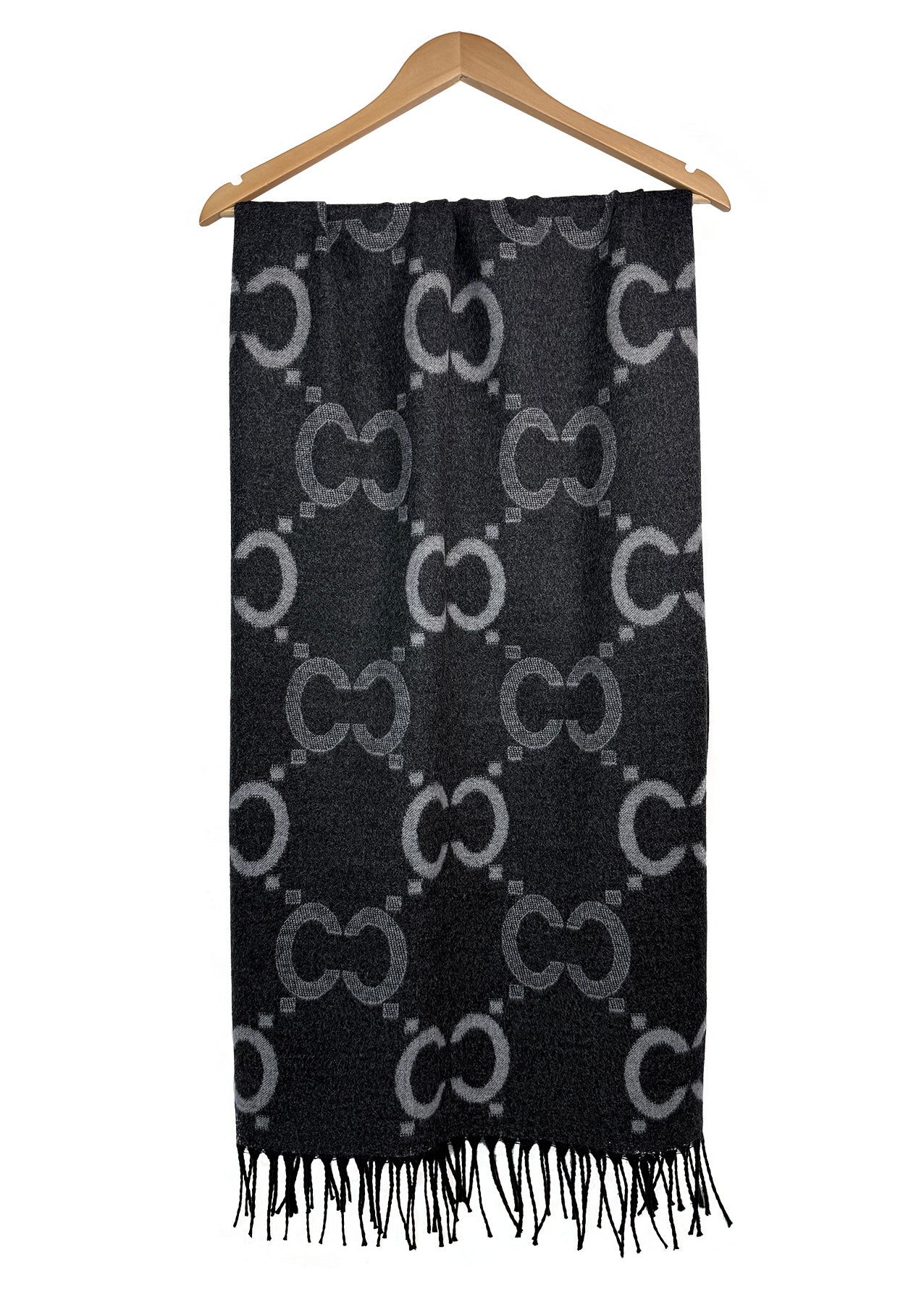 SF26150-433 Monogram Chain Print Scarf