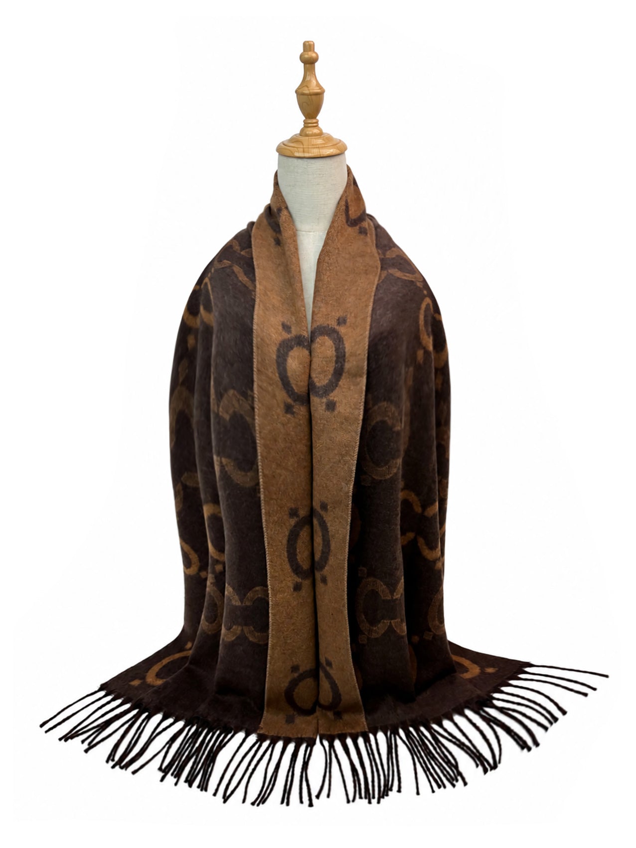 SF26150-433 Monogram Chain Print Scarf