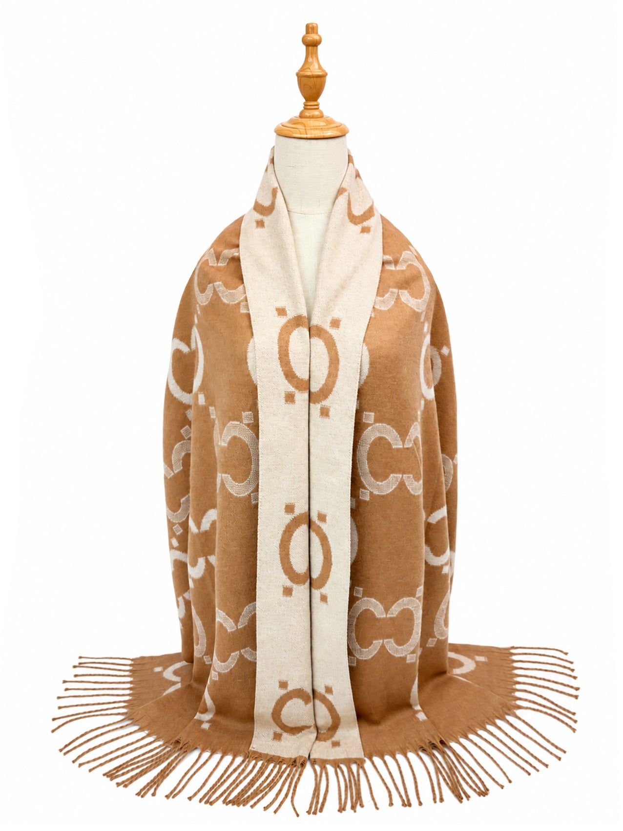 SF26150-433 Monogram Chain Print Scarf