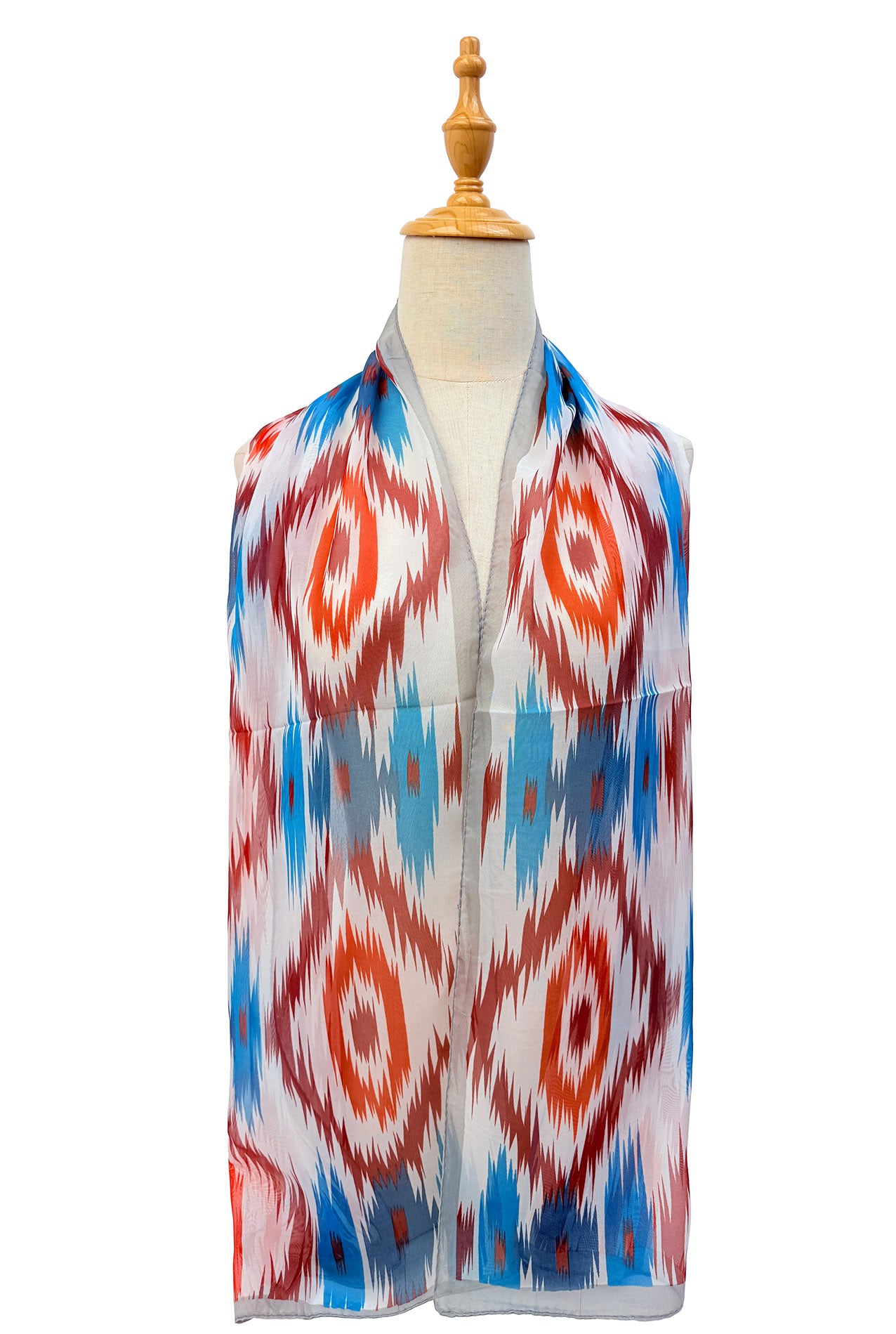 SF2633-363 Ikat Print Chiffon Scarf