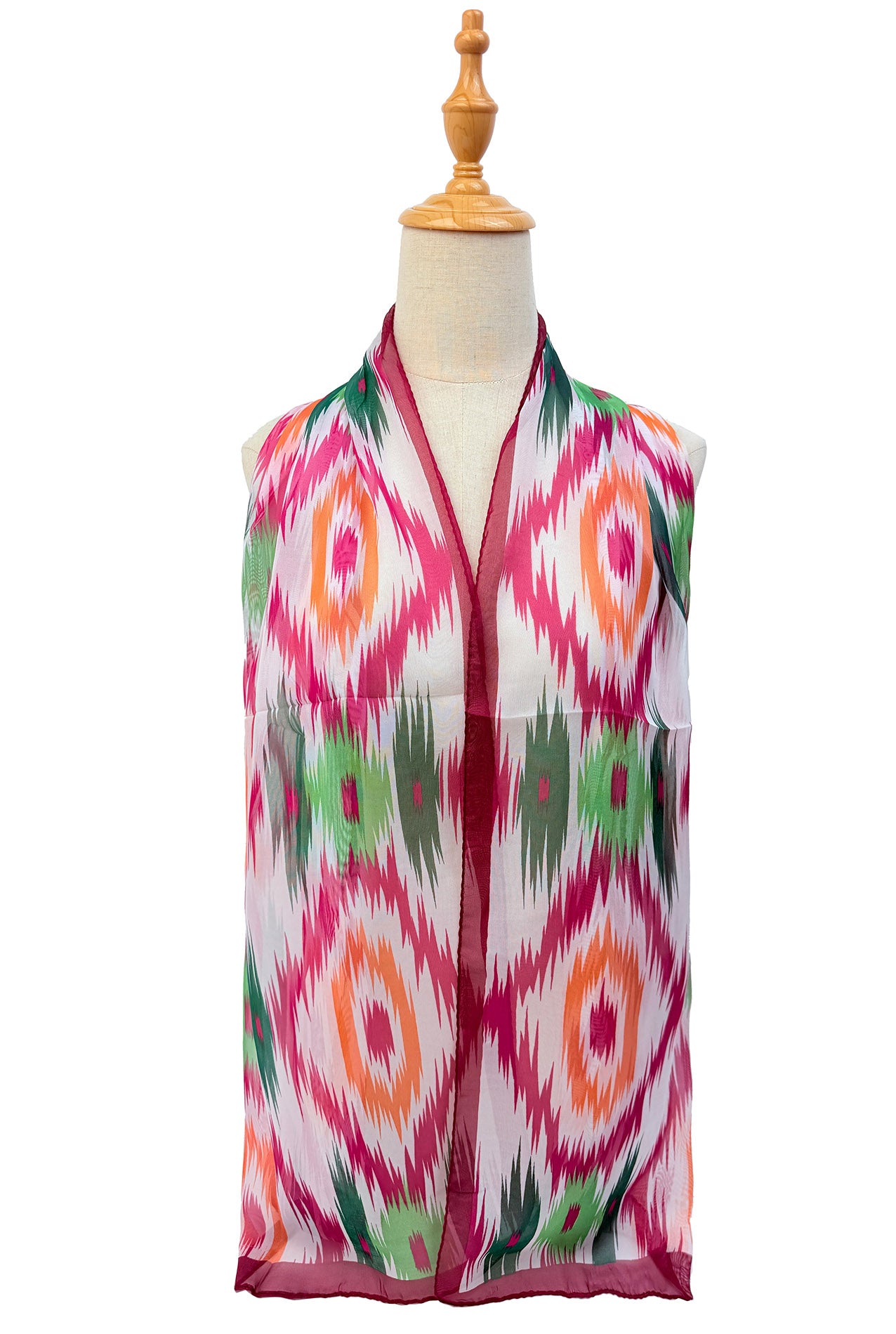 SF2633-363 Ikat Print Chiffon Scarf