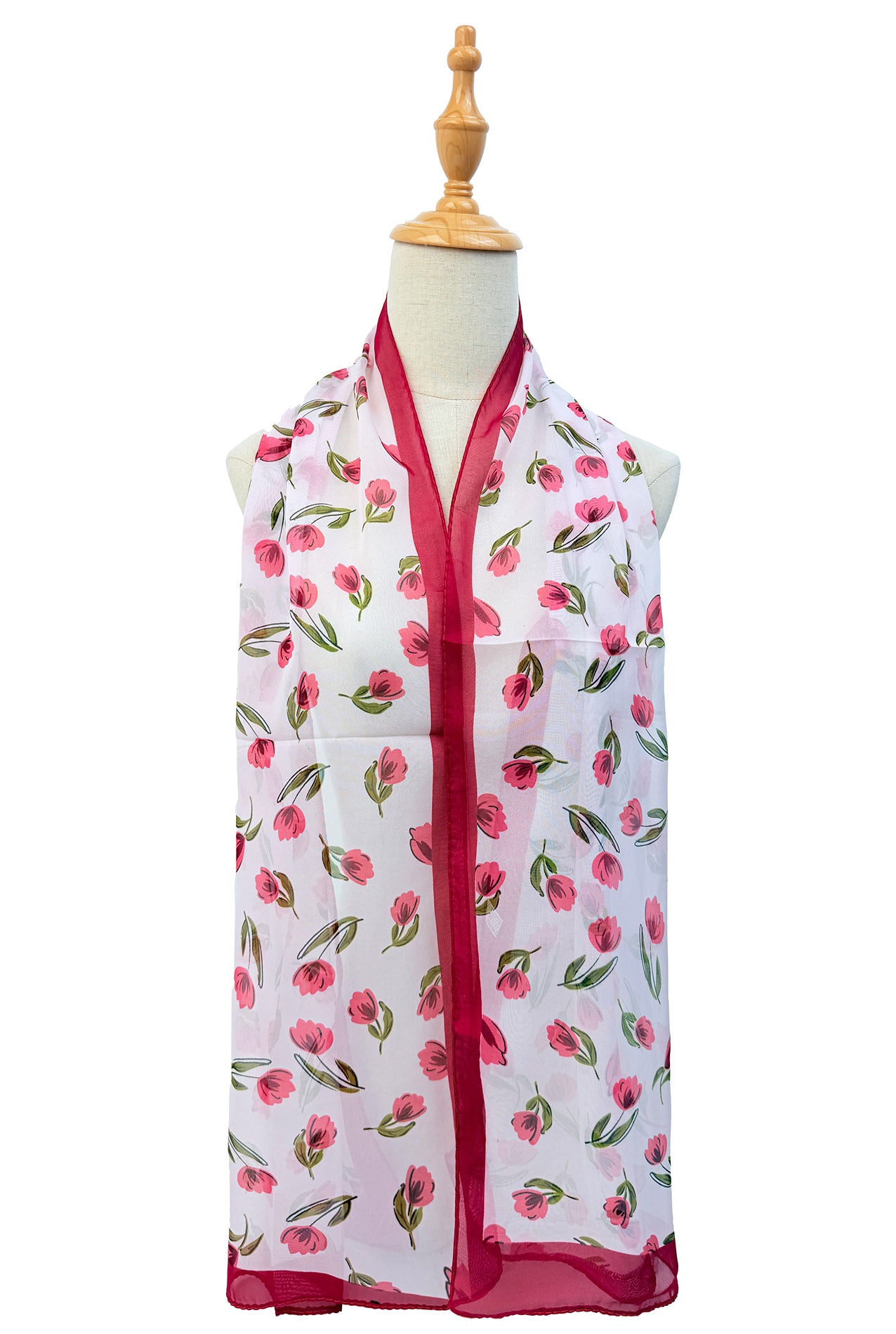 SF2633-364 Tulip Print Chiffon Scarf