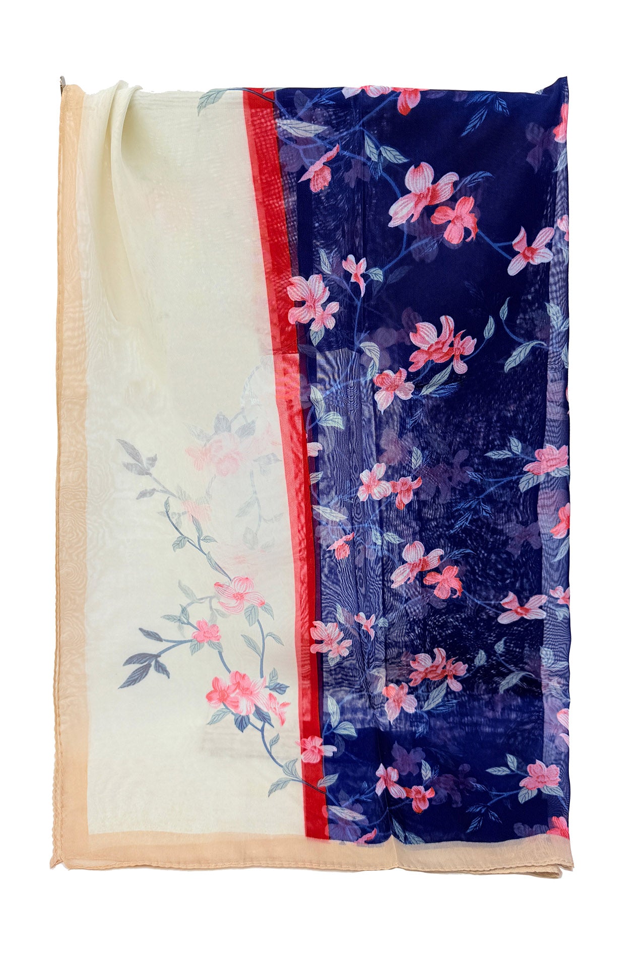 SF2633-366 Cute Floral Chiffon Scarf