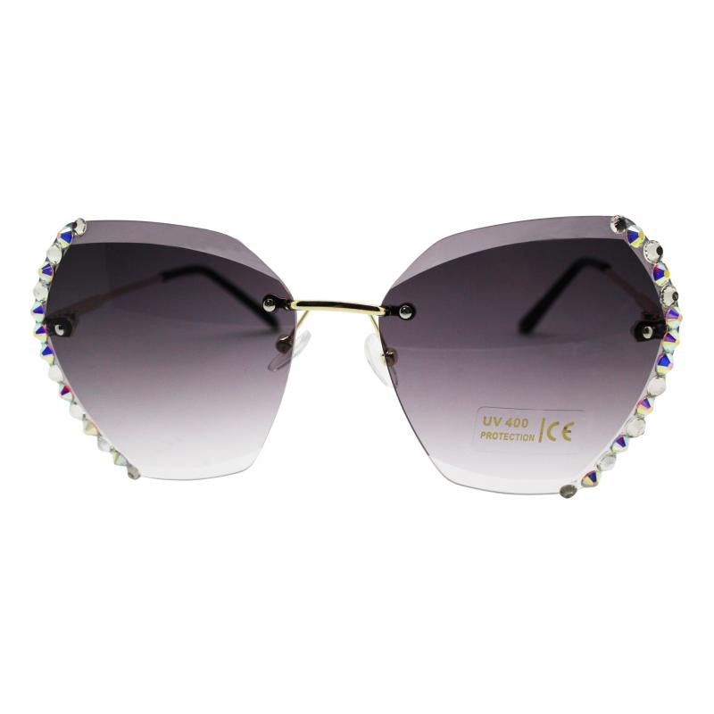 SG2195-297 Ladies Diamante Rimless Sunglasses