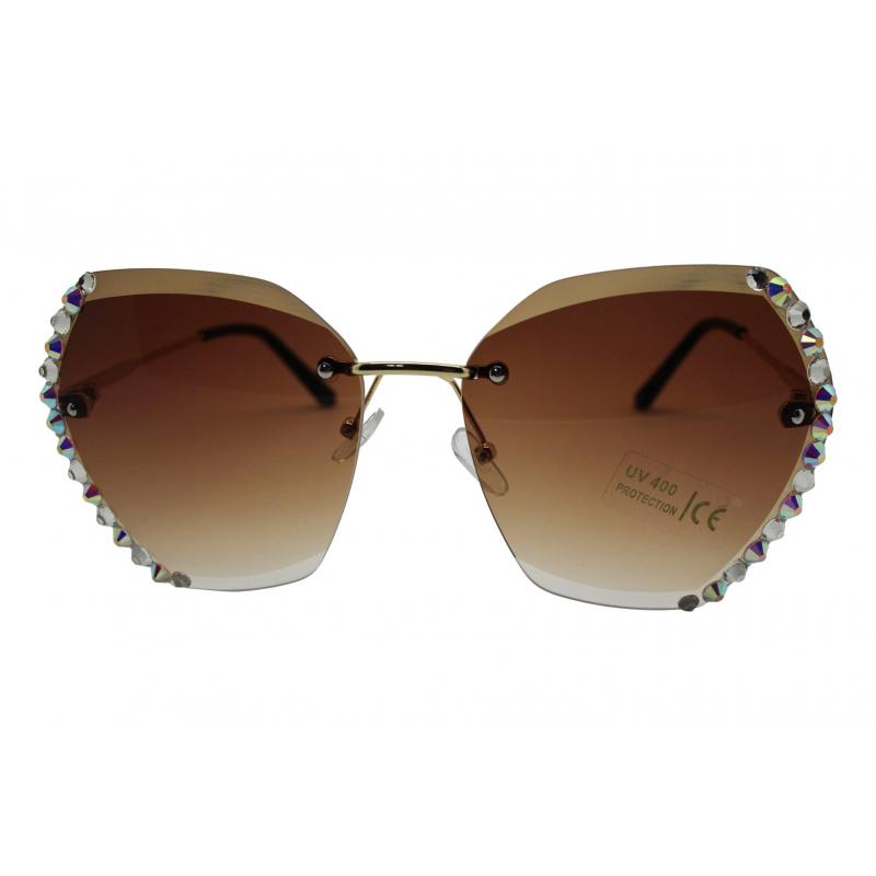 SG2195-297 Ladies Diamante Rimless Sunglasses