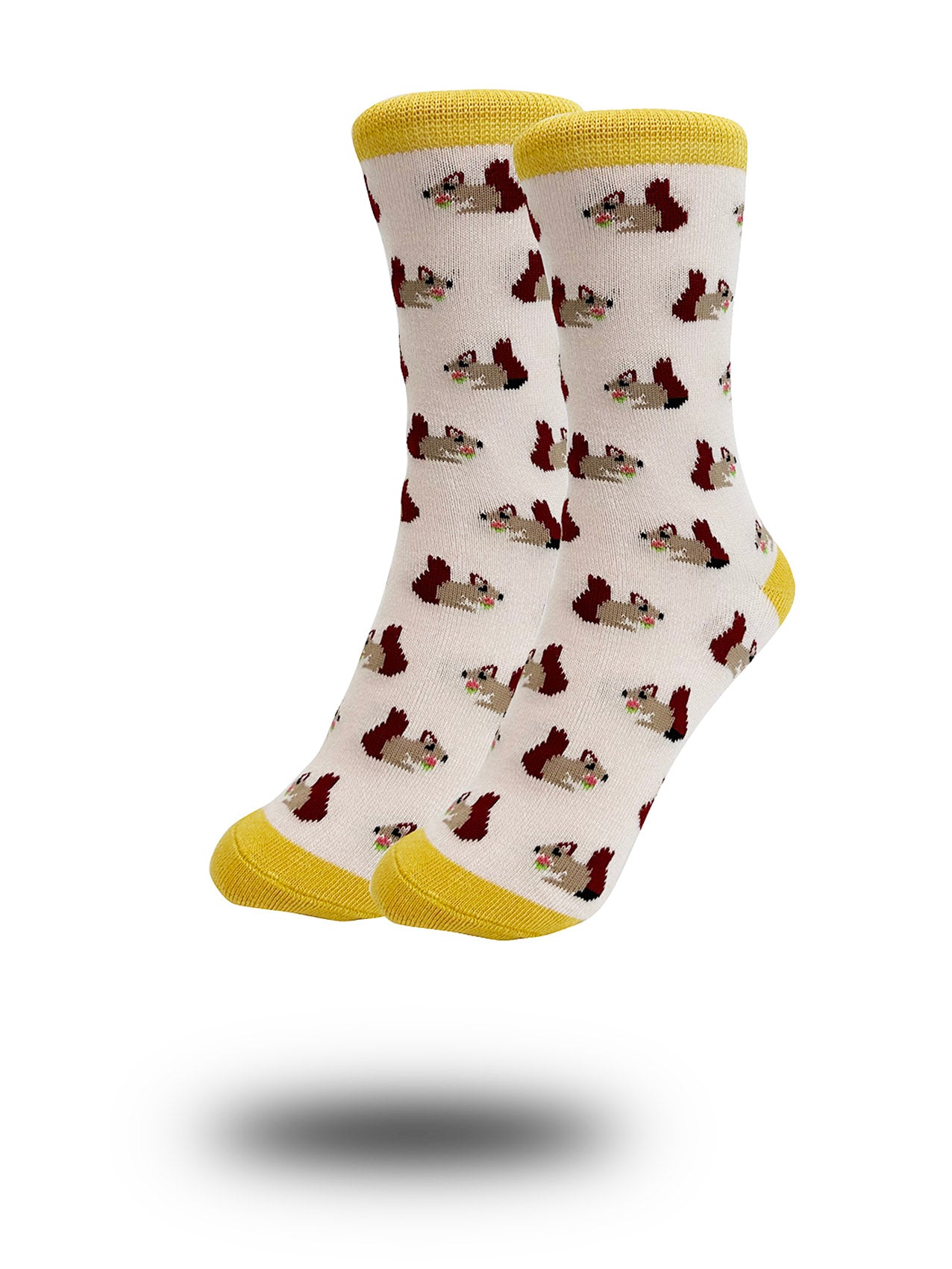 SK-10 Cute Squirrel Print Bamboo Socks