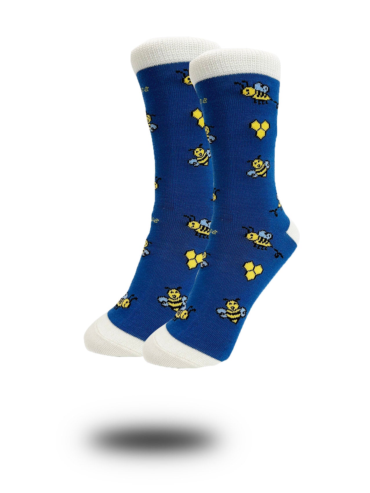 SK-12 Cute Bumble Bee and Honeycomb Print Bamboo Socks