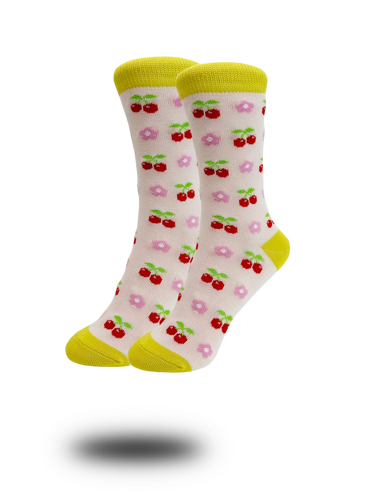 SK-14 Cherry and Flower Print Bamboo Socks