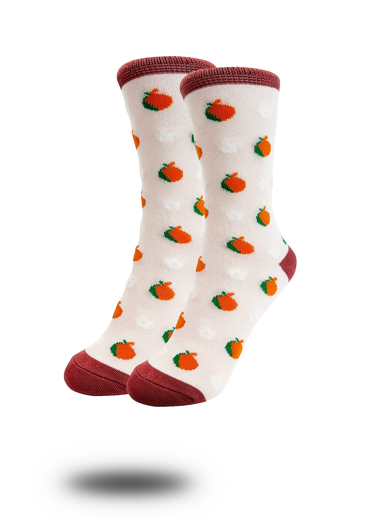 SK-16 Orange Print Bamboo Socks