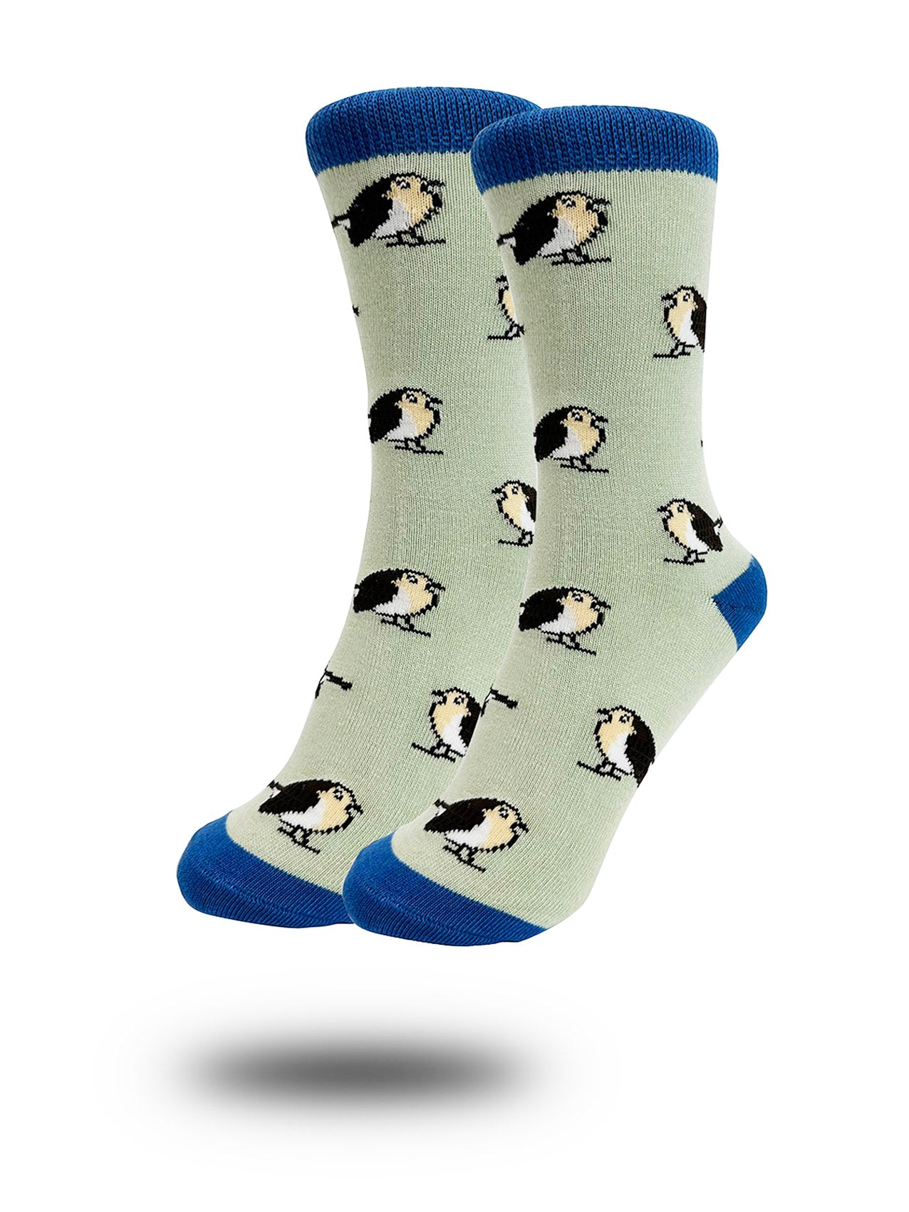 SK-17 Cute Robin Bird Print Bamboo Socks