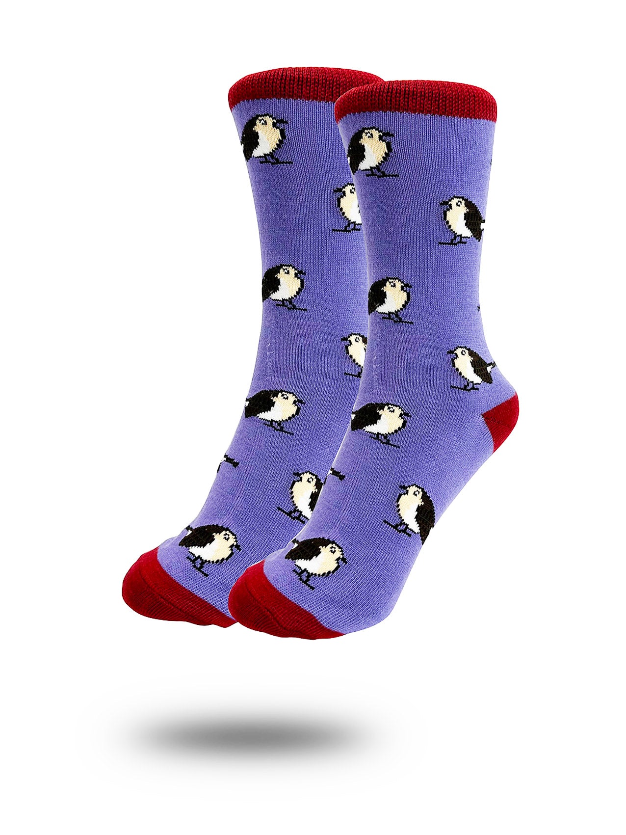 SK-17 Cute Robin Bird Print Bamboo Socks