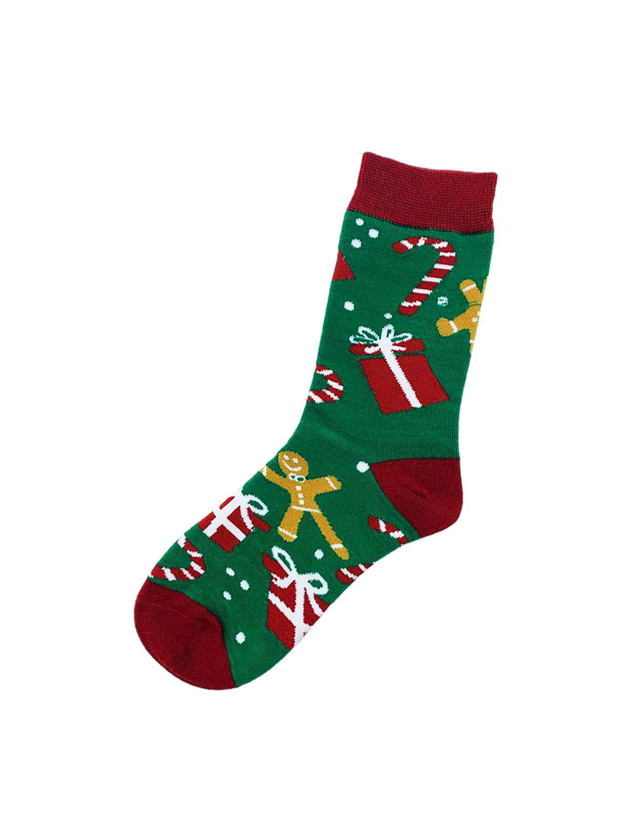 SK-1 Christmas Snowflakes Santa Claus Bamboo Blend Socks