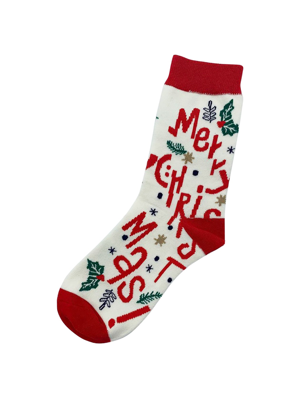 SK-1 Christmas Snowflakes Santa Claus Bamboo Blend Socks