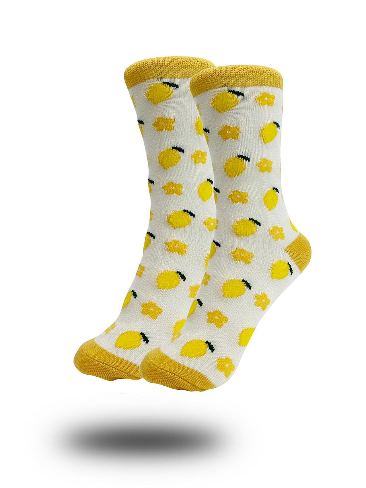 SK-21 Cute Flowers and Lemon Print Bamboo Socks