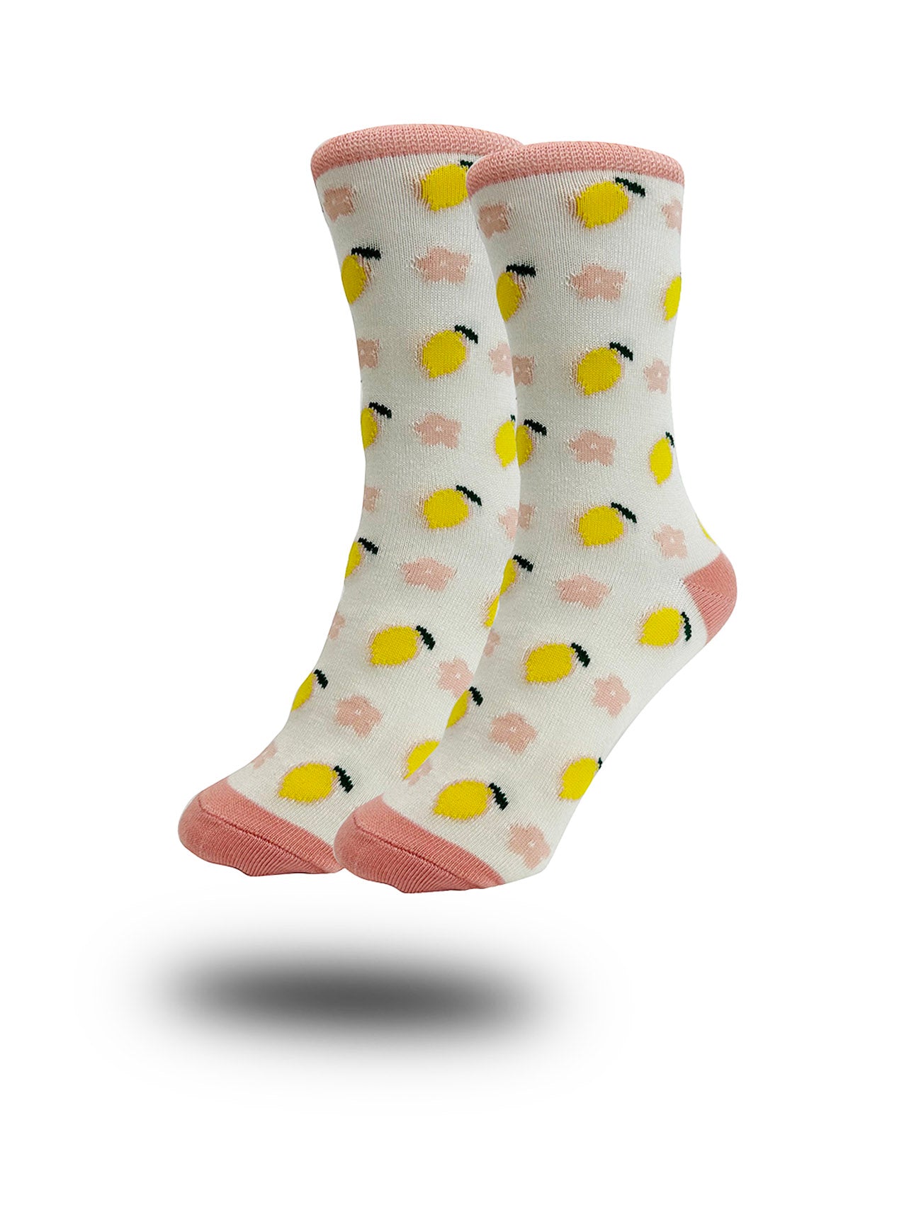 SK-21 Cute Flowers and Lemon Print Bamboo Socks