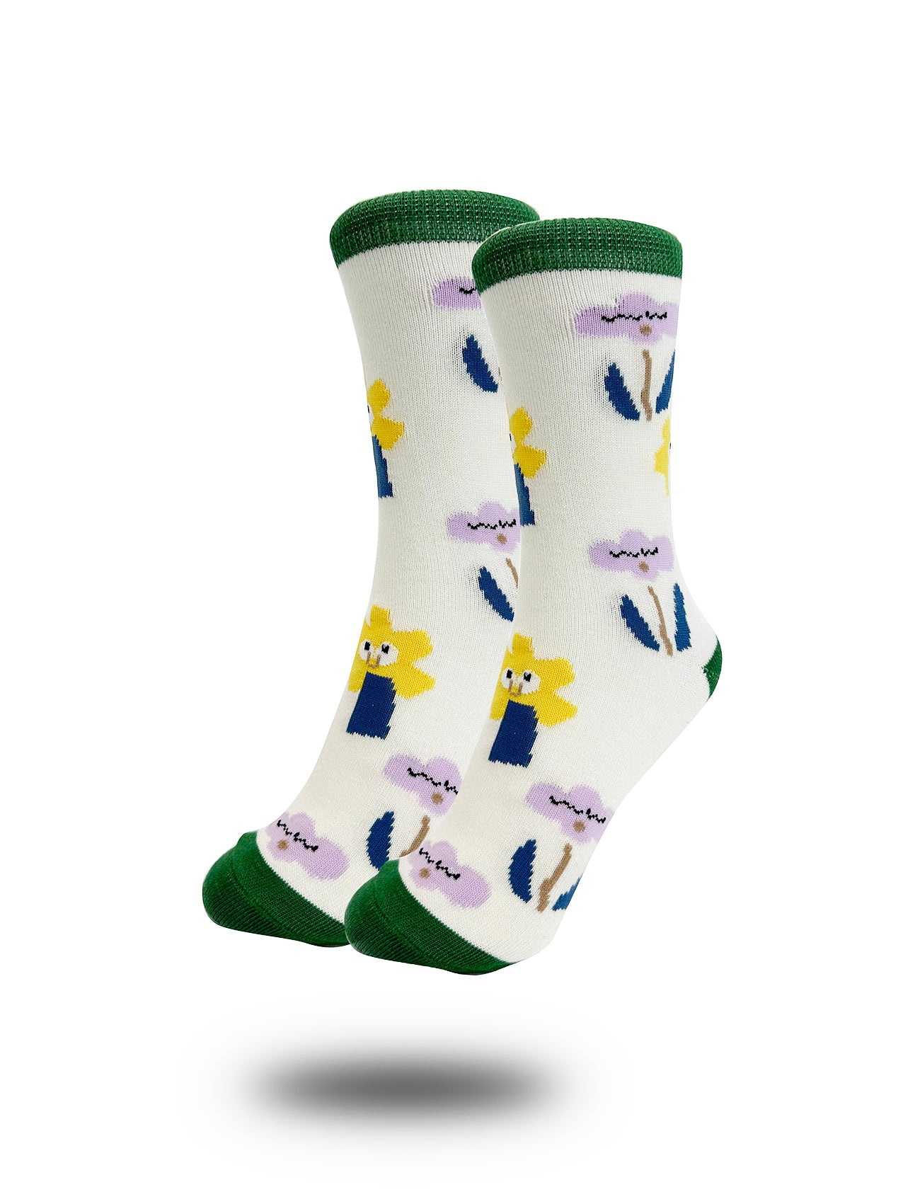 SK-22 Smiling Flower Print Bamboo Socks