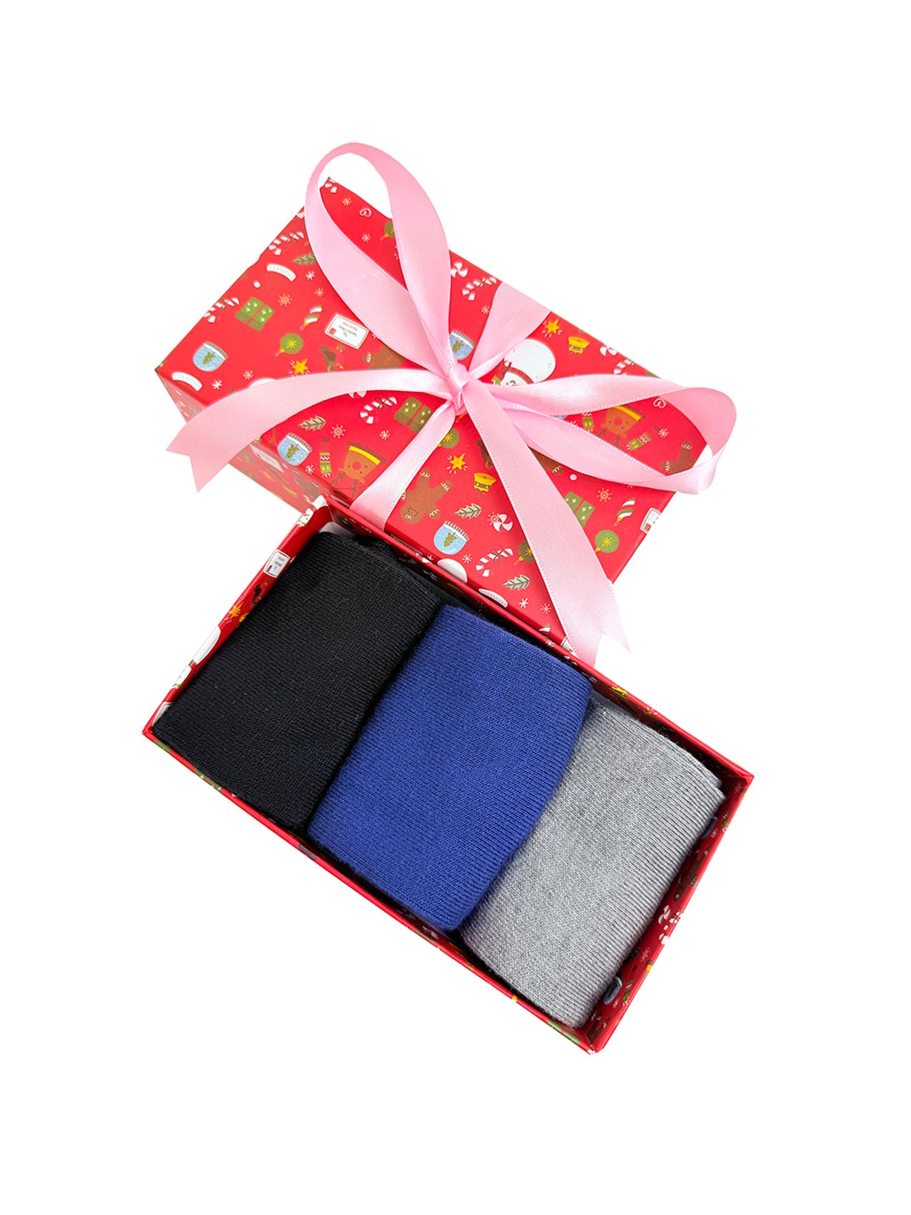 SK-37 A Gift Box of 3 Pairs of Plain Bamboo Socks