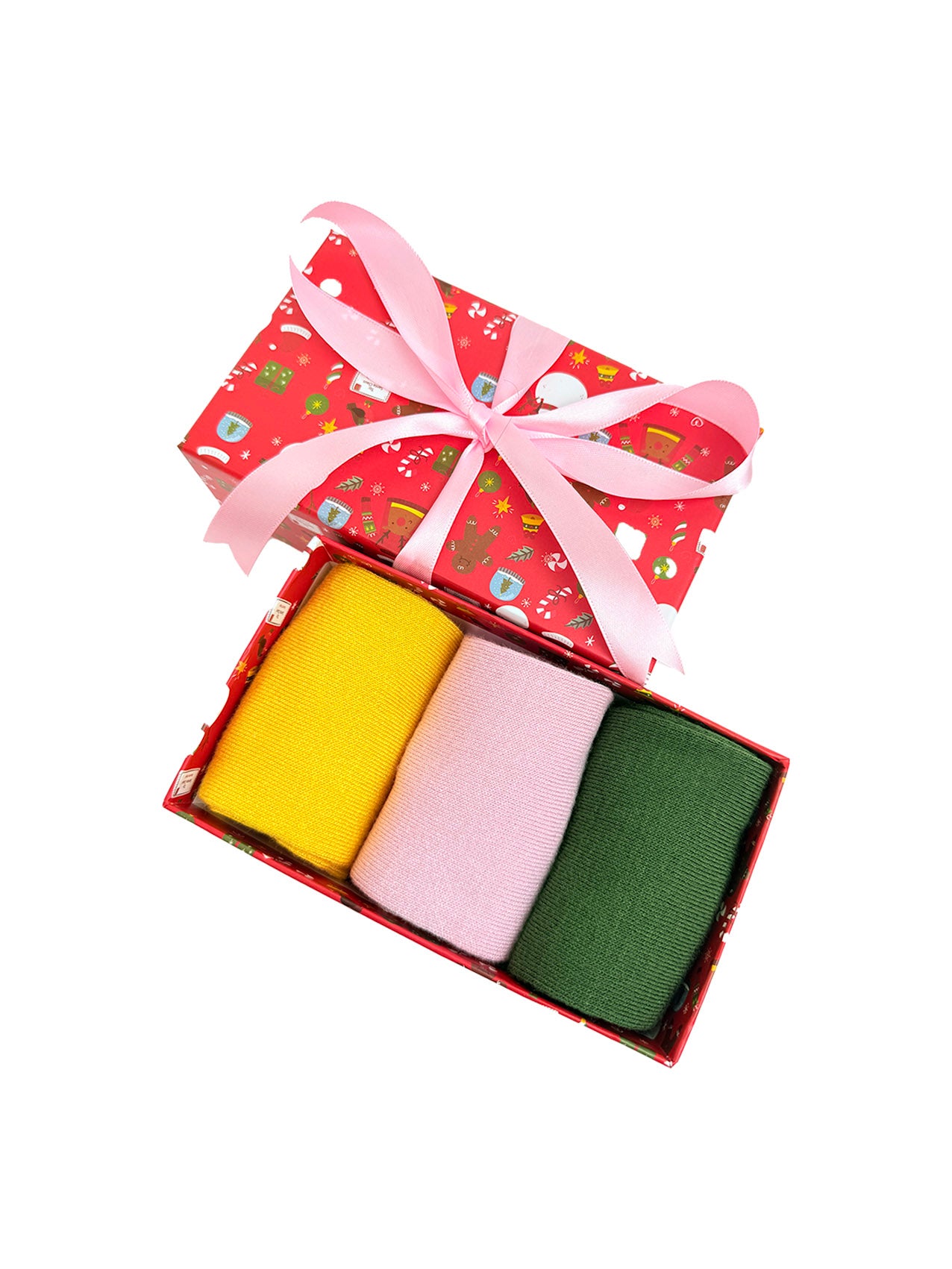 SK-37 A Gift Box of 3 Pairs of Plain Bamboo Socks