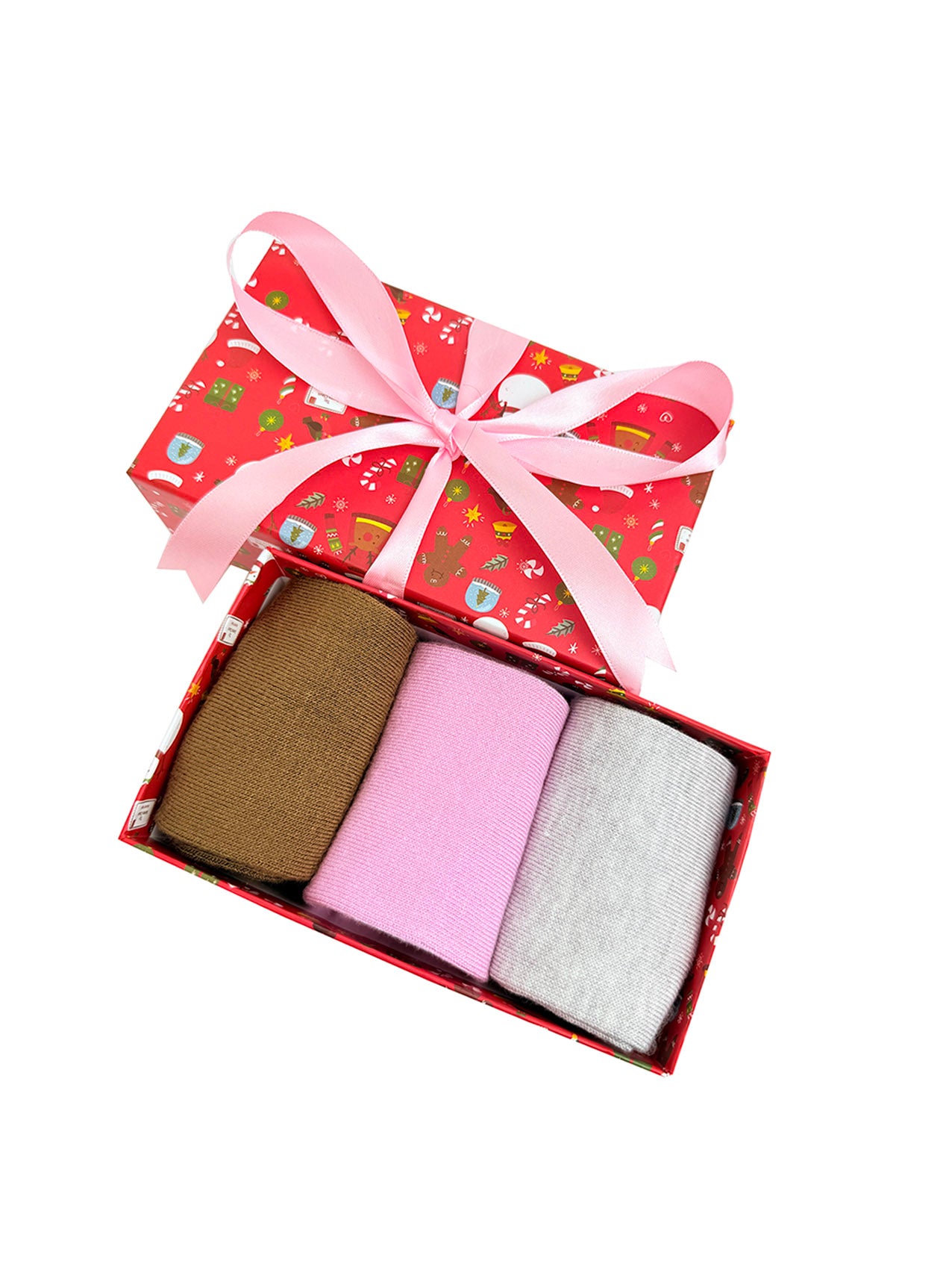 SK-37 A Gift Box of 3 Pairs of Plain Bamboo Socks