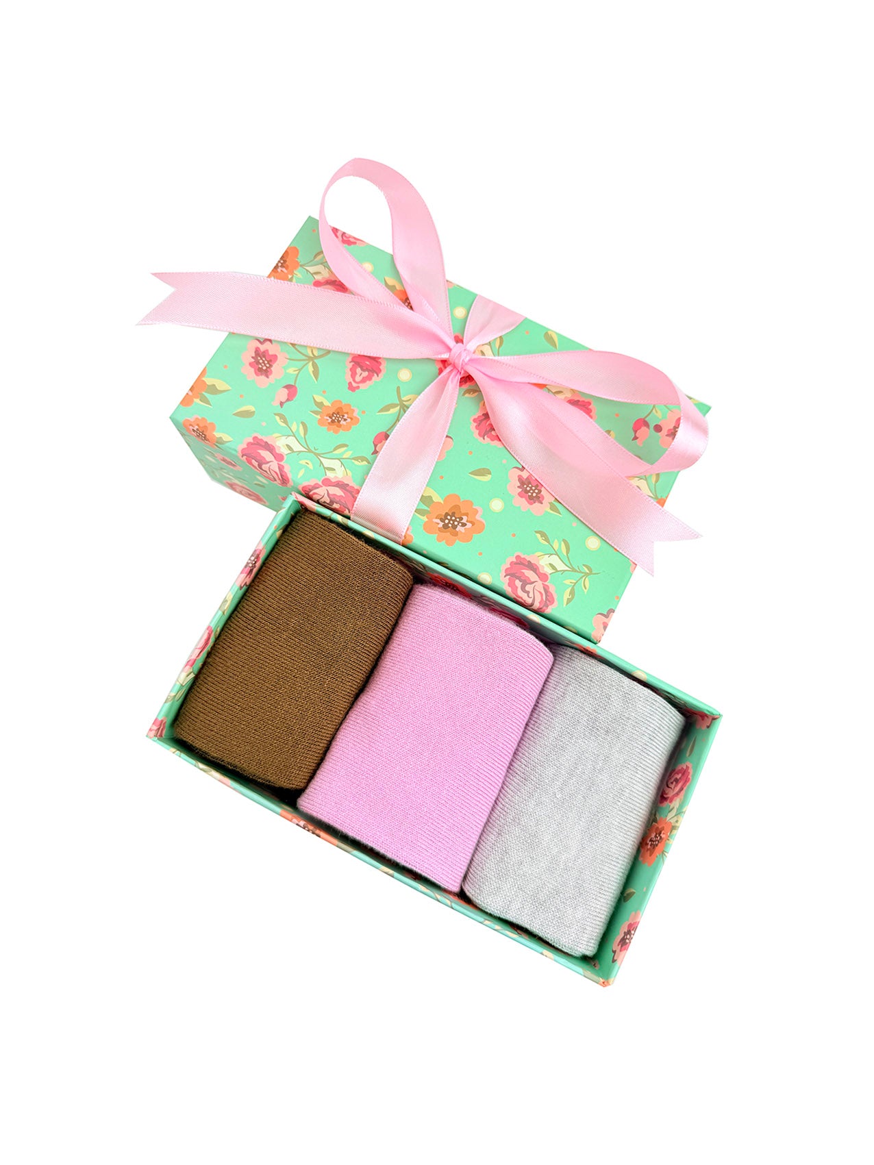 SK-37 A Gift Box of 3 Pairs of Plain Bamboo Socks