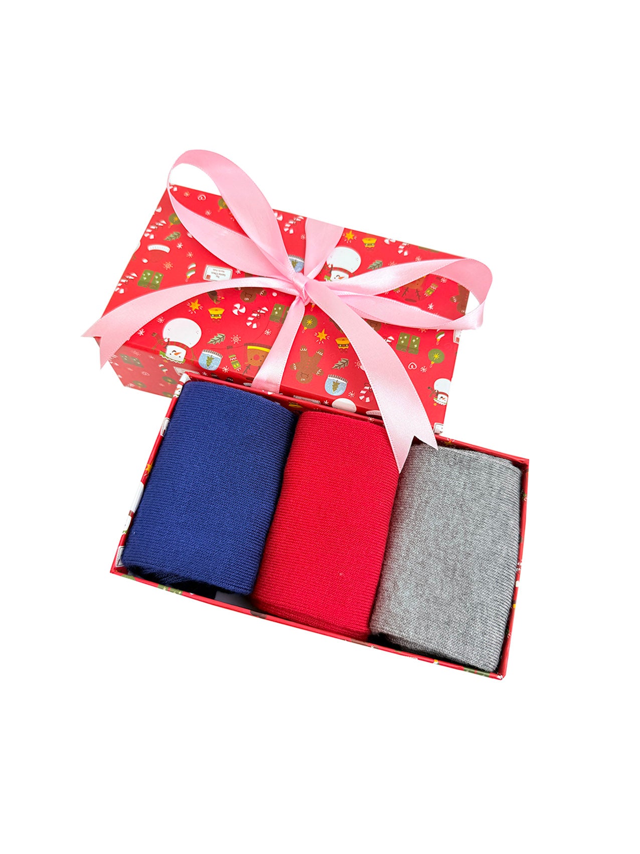 SK-37 A Gift Box of 3 Pairs of Plain Bamboo Socks