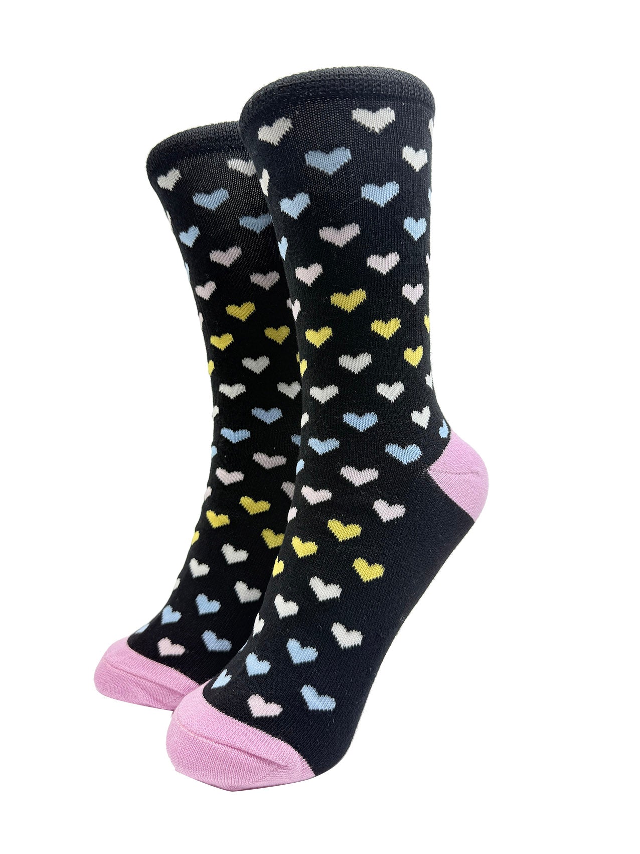 SK-41 Colourful Hearts Print Bamboo Socks