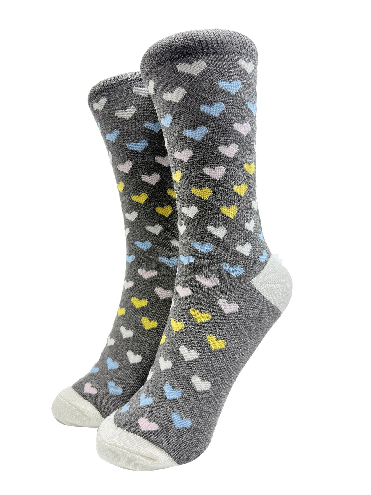 SK-41 Colourful Hearts Print Bamboo Socks