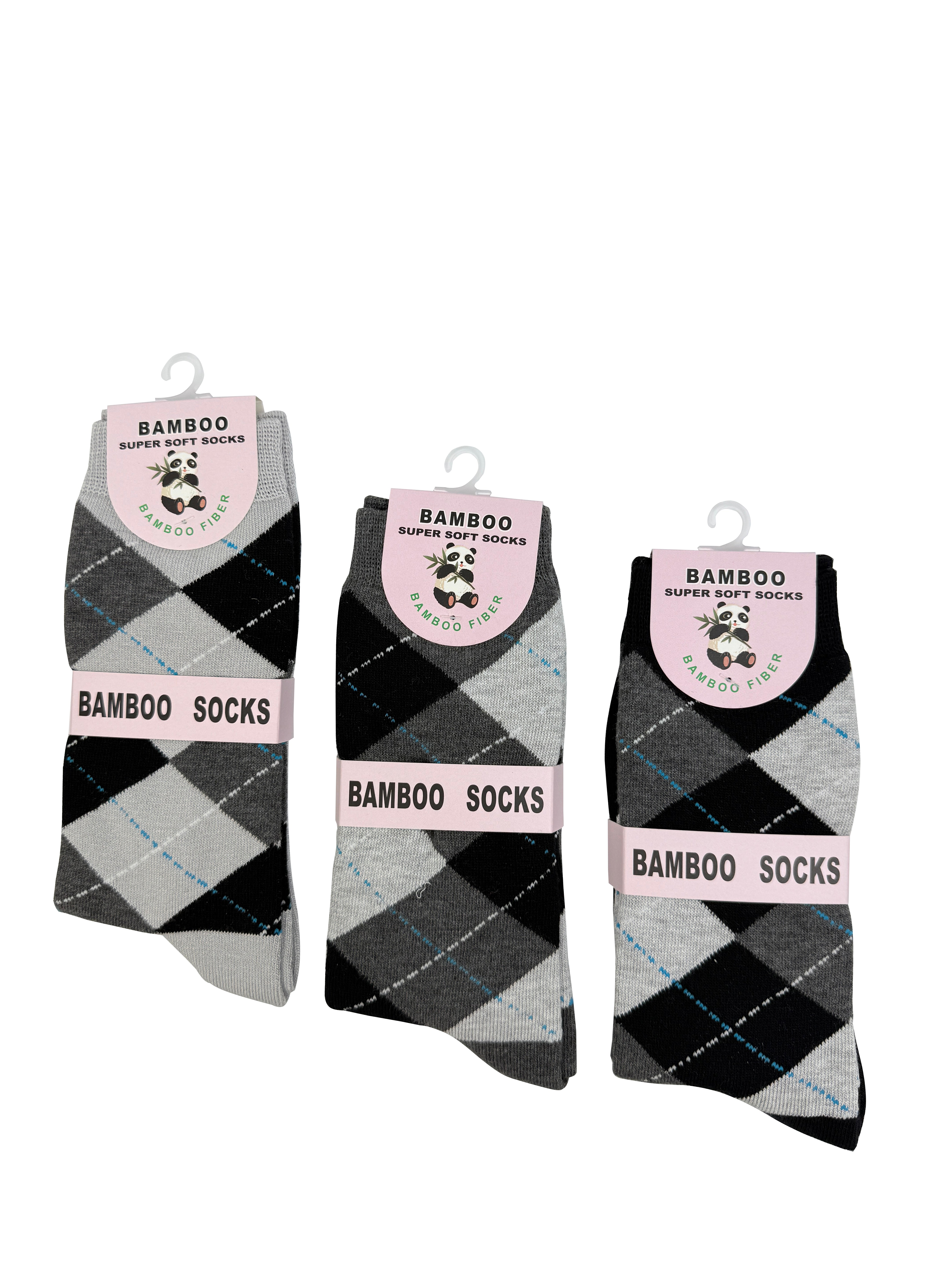 SK-43 A Gift Box of 3 Pairs of Classic Print Bamboo Socks