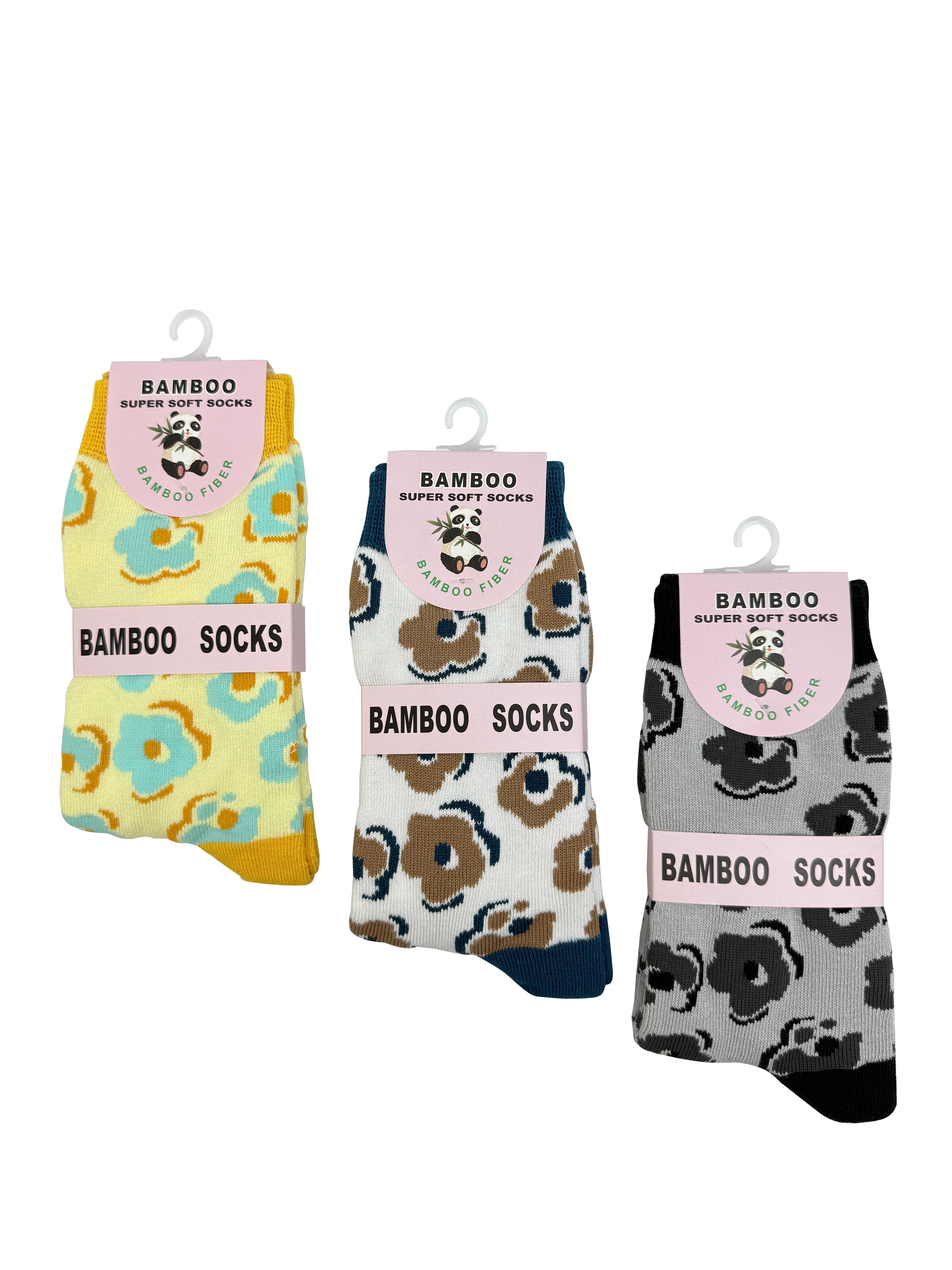 SK-47 Floral Print Bamboo Socks