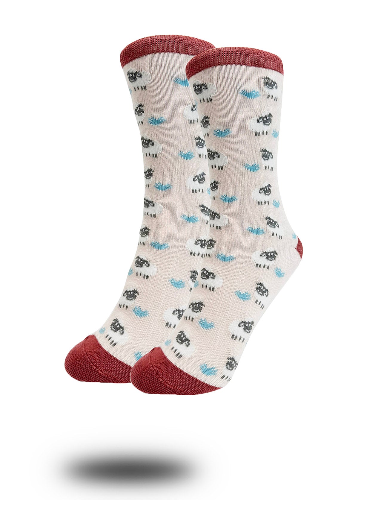 SK-5 Cute Sheeps Print Bamboo Socks