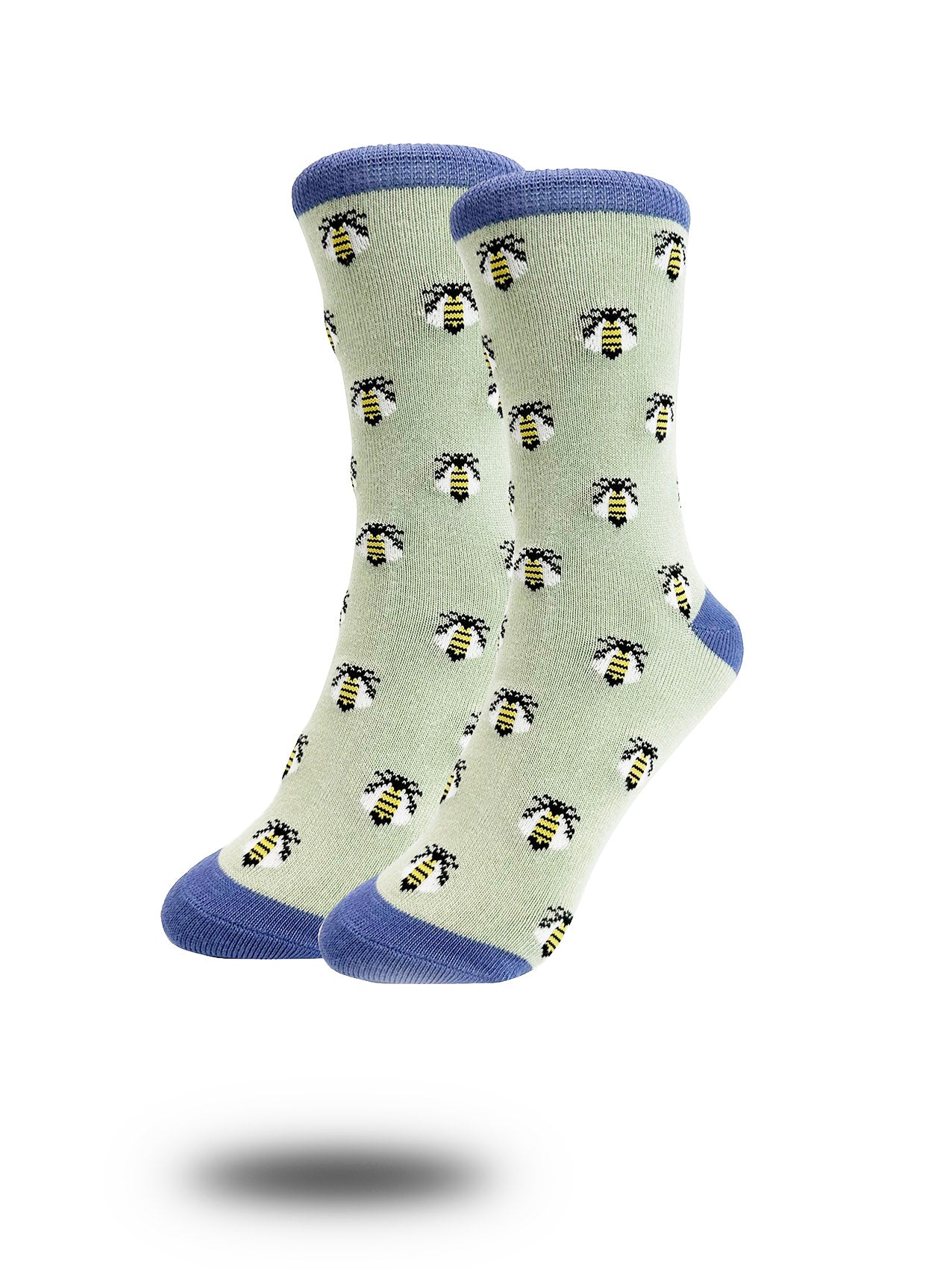 SK-6 Cute Bumble Bee Print Bamboo Socks