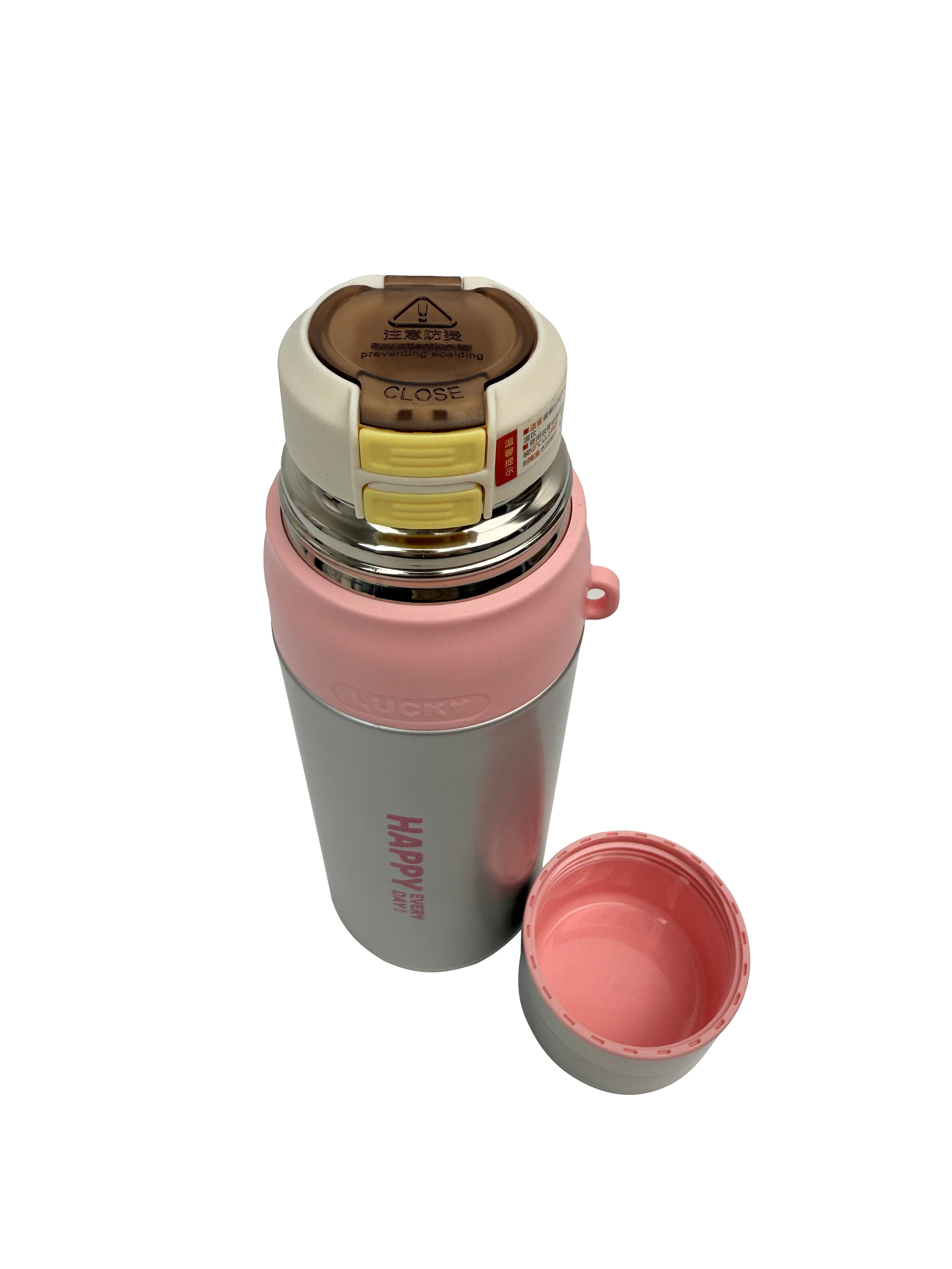 BT25220-2 Colourful Vaccum Cups for Hot & Cold Drinks with Straw