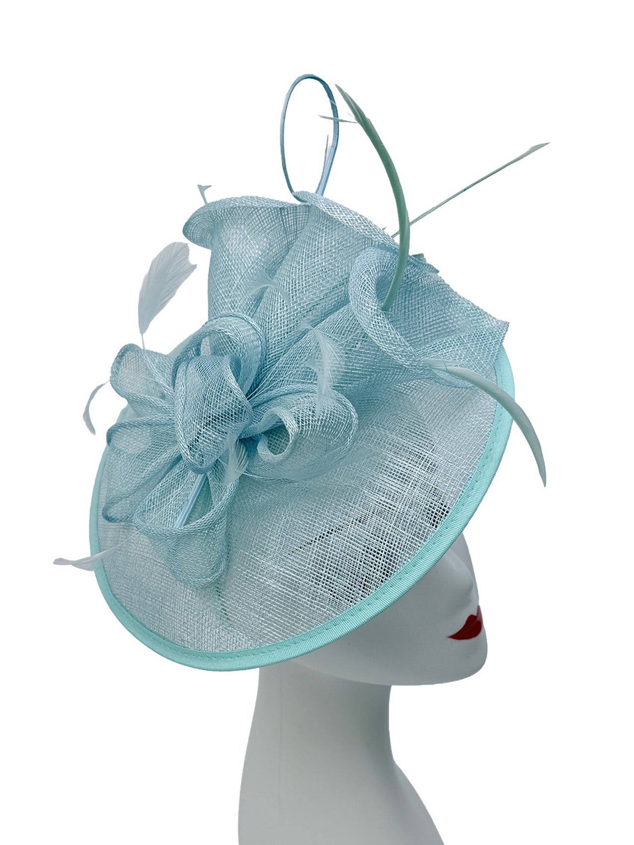 WF1723-3 Sinamay Petunia Flower Fascinator with A Saucer Base
