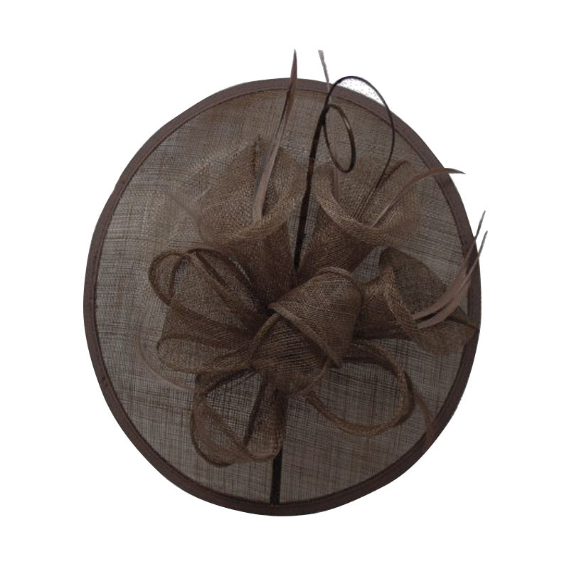 WF1723-3 Sinamay Petunia Flower Fascinator with A Saucer Base