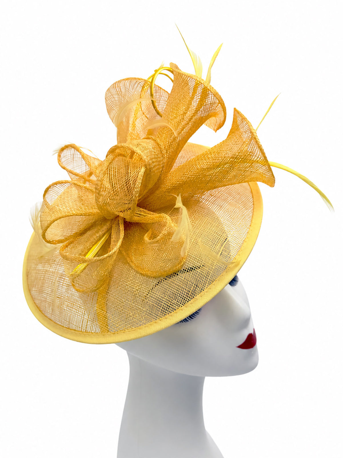 WF1723-3 Sinamay Petunia Flower Fascinator with A Saucer Base