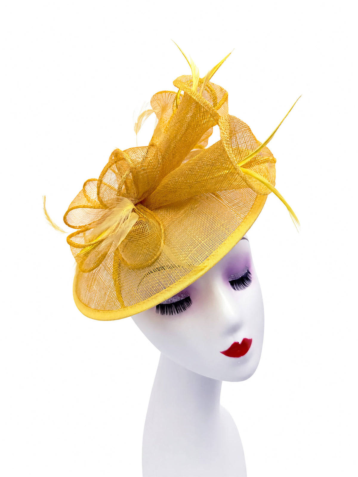 WF1723-3 Sinamay Petunia Flower Fascinator with A Saucer Base