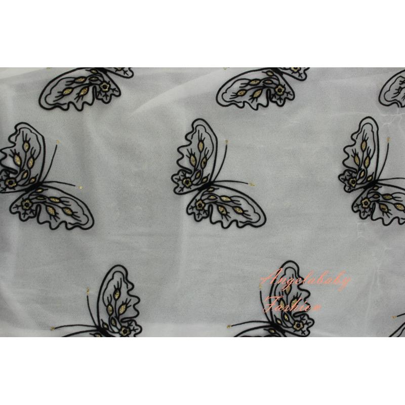 MZY146-41 Varicoloured Detailed Butterfly Print Scarf